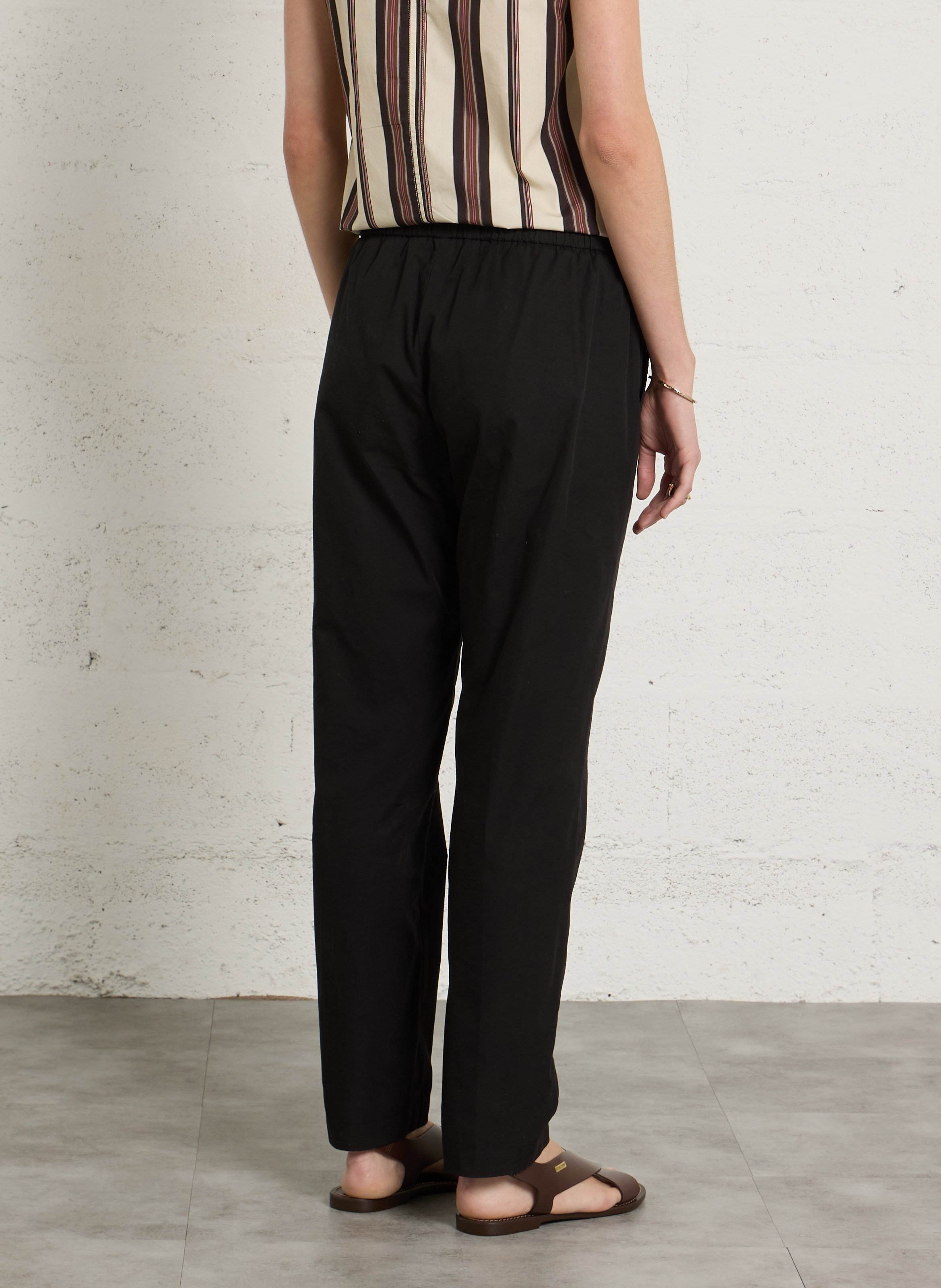 Pantalon slim en coton DIEGA Noir