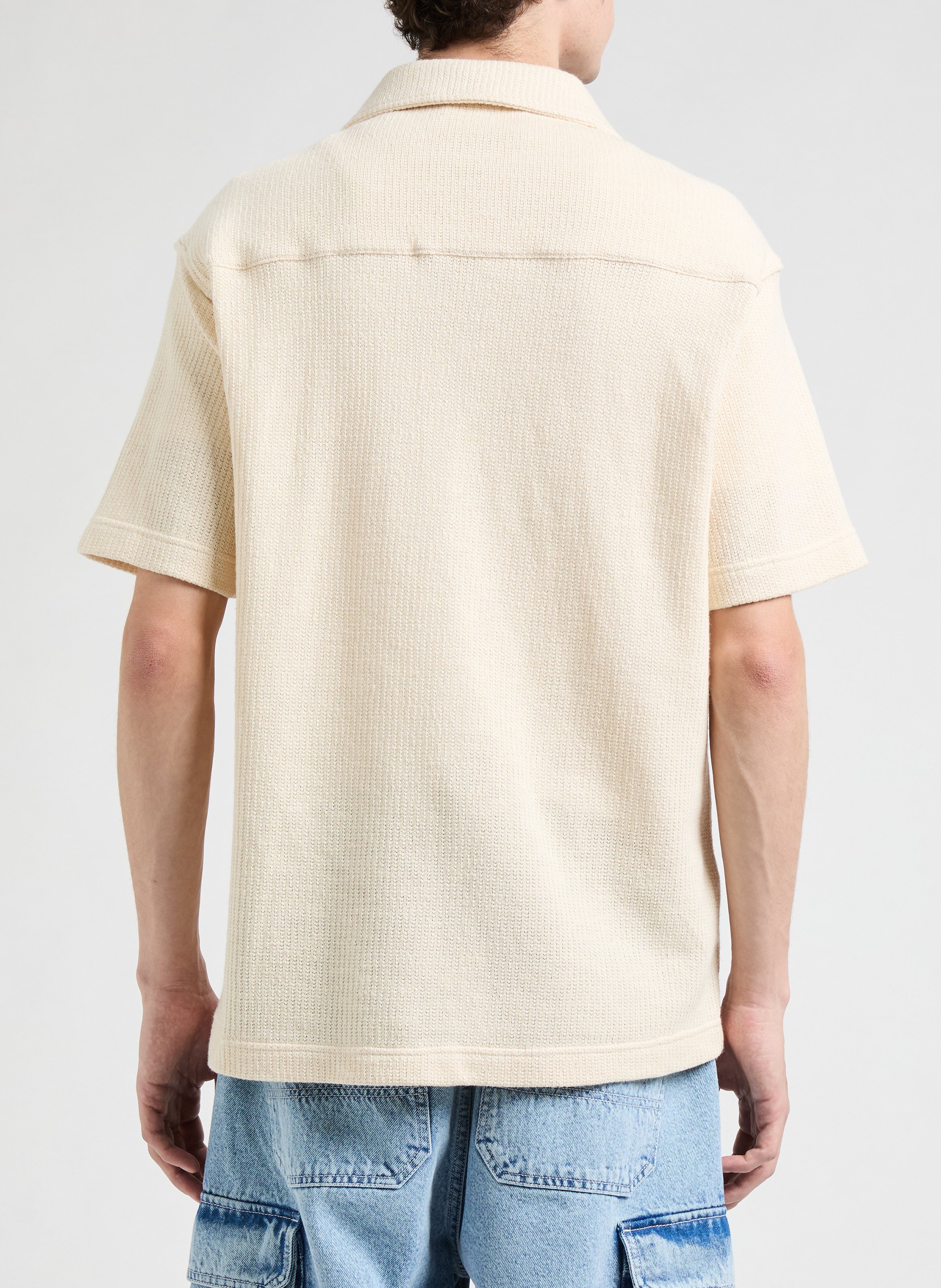 Cotton shirt with classic collar SAISON 1865 Beige