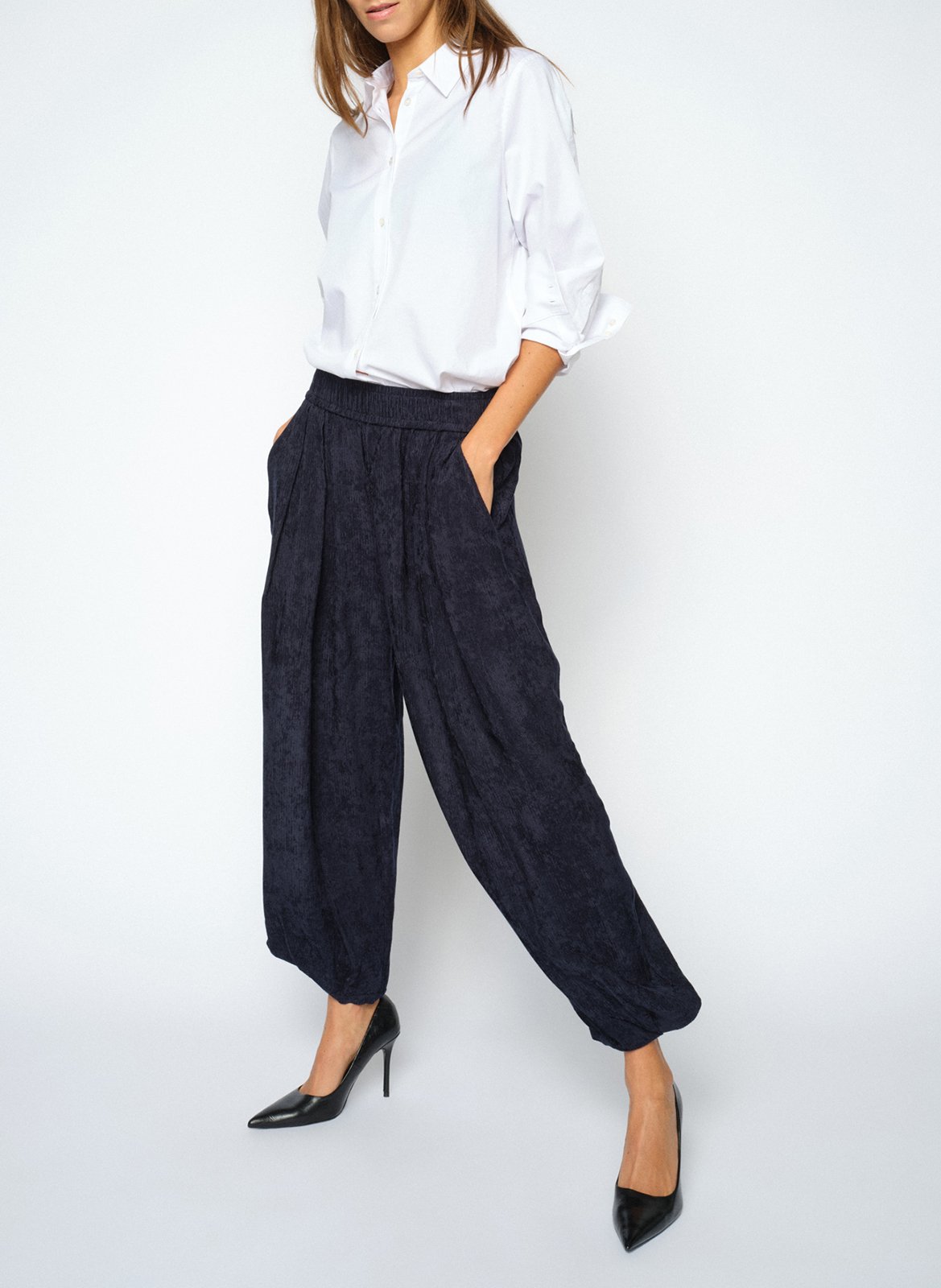 Pantalon large taille haute MOS MOSH Bleu