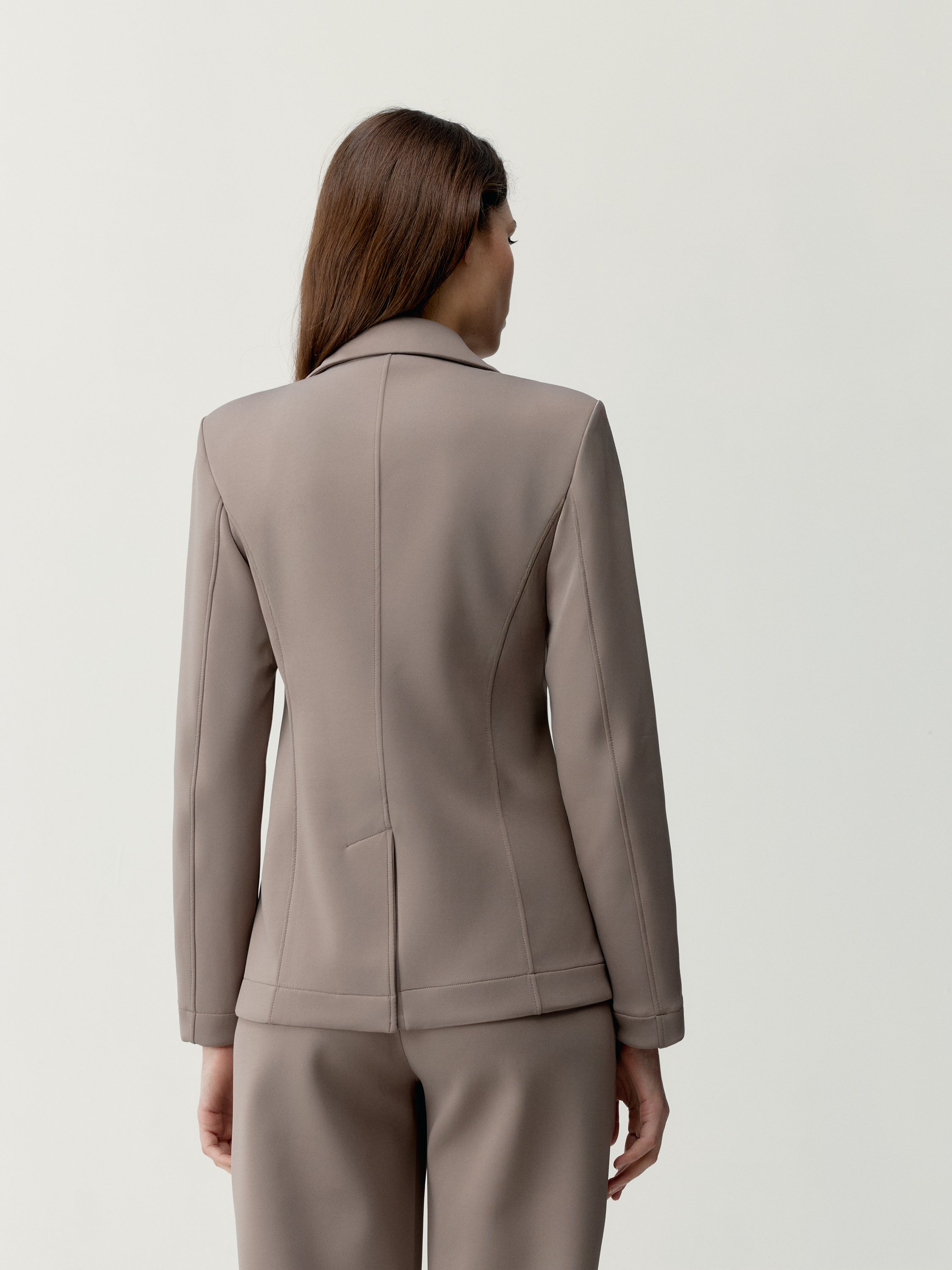 Straight-cut blazer, single-breasted Lyssa BORN Brown