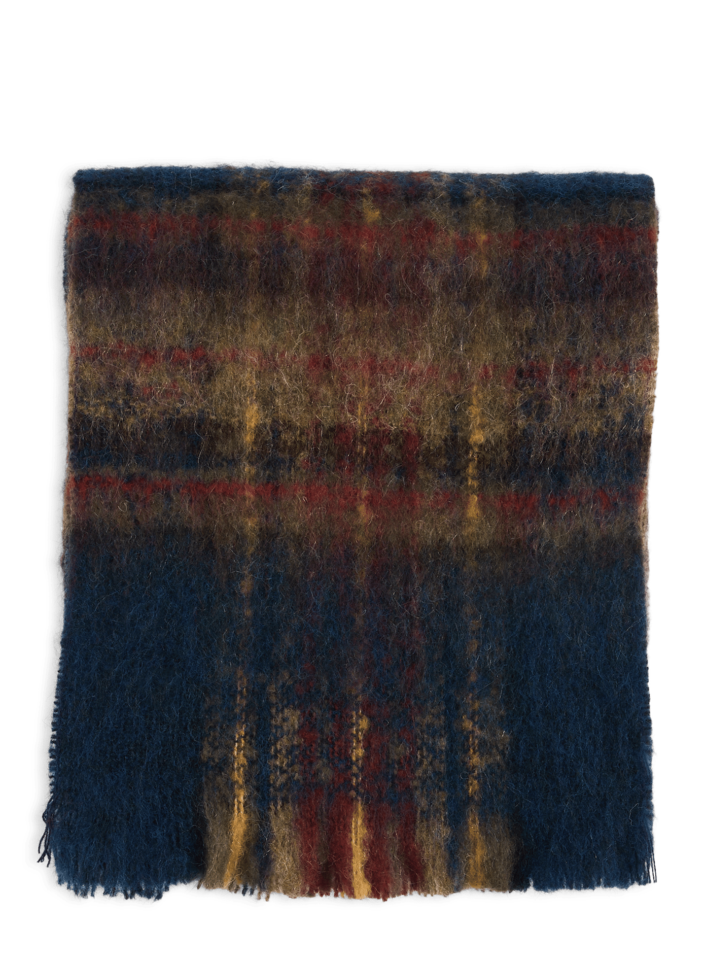 Checked scarf with fringed edges SAISON 1865 Multicolored