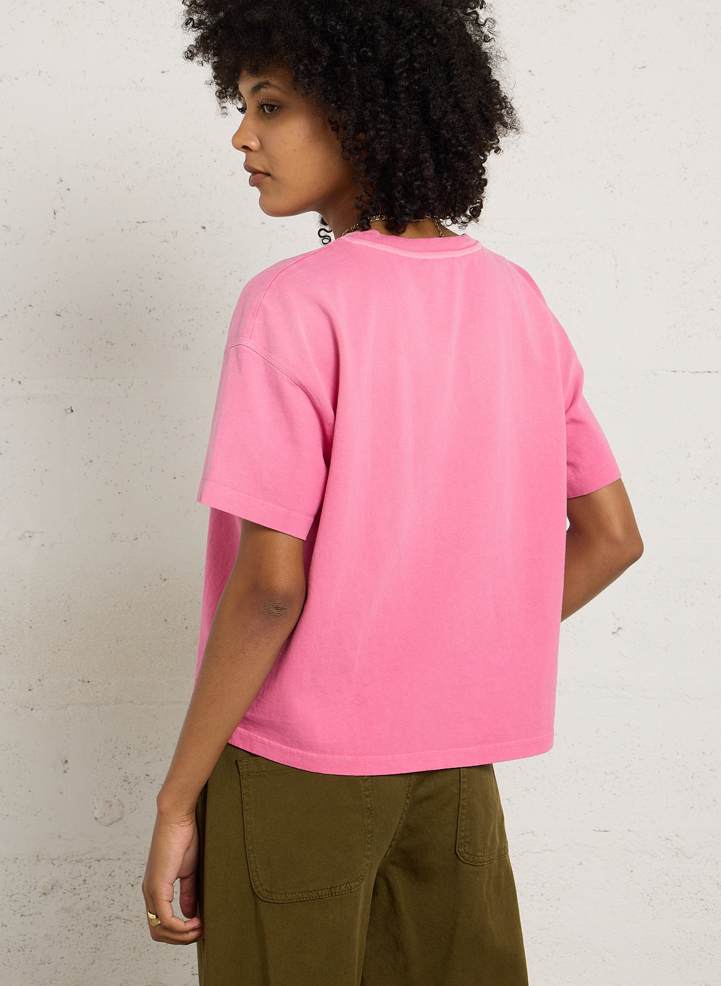 Tee-shirt ample uni AMERICAN VINTAGE Rose