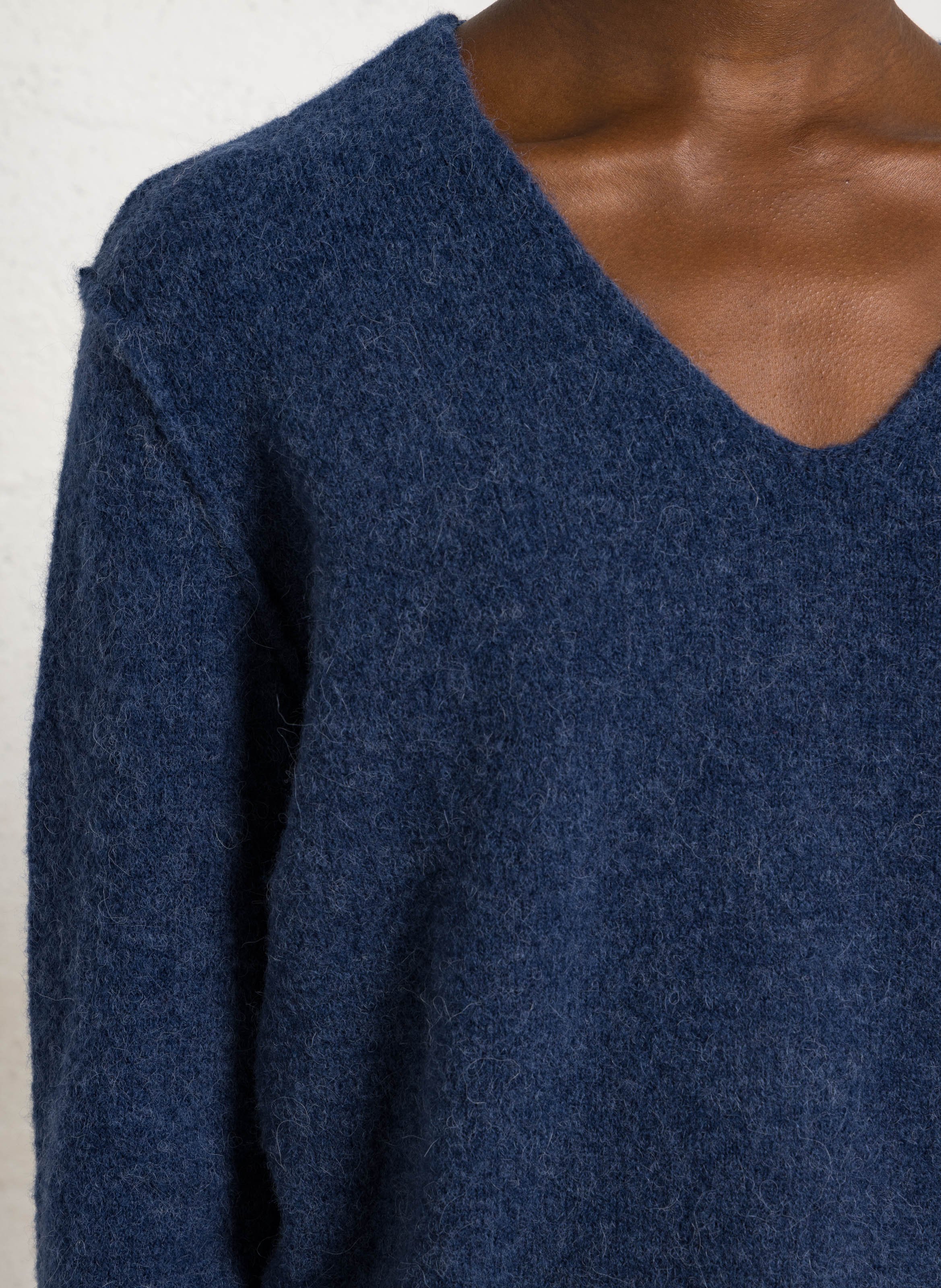 Oversized wool-blend sweater MAISON ANJE Blue