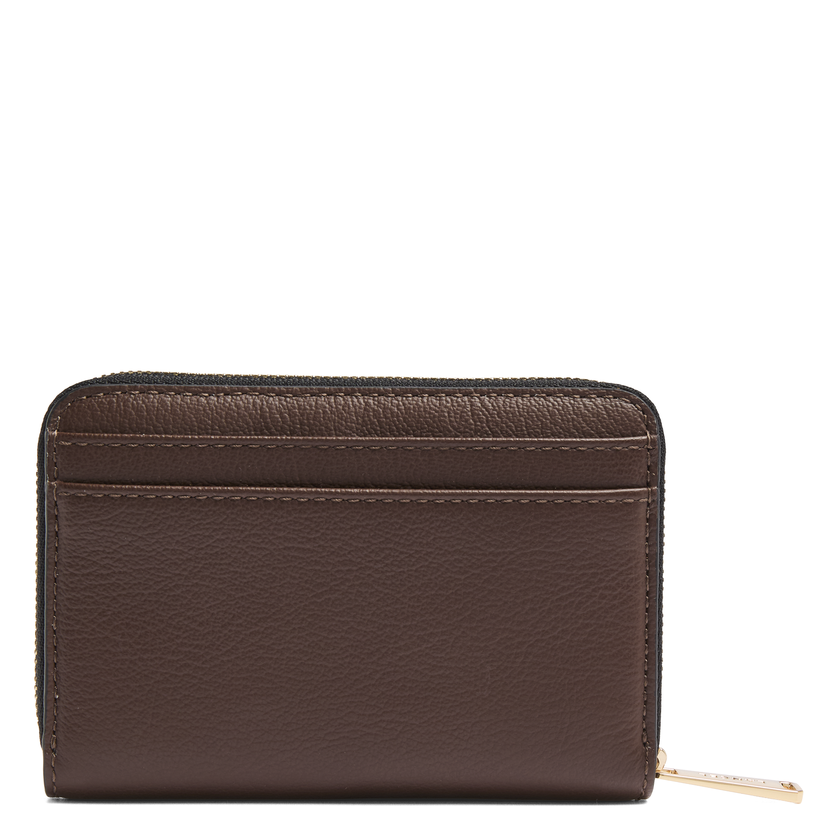Solid leather zip-around wallet LANCEL Brown