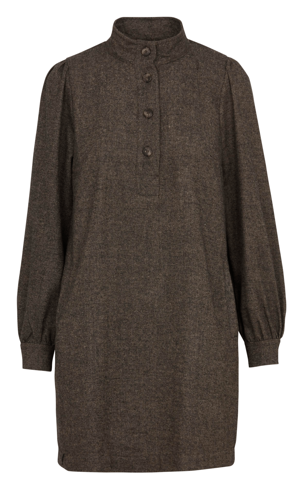 Robe ample à col montant boutonnée LA FEE MARABOUTEE Marron