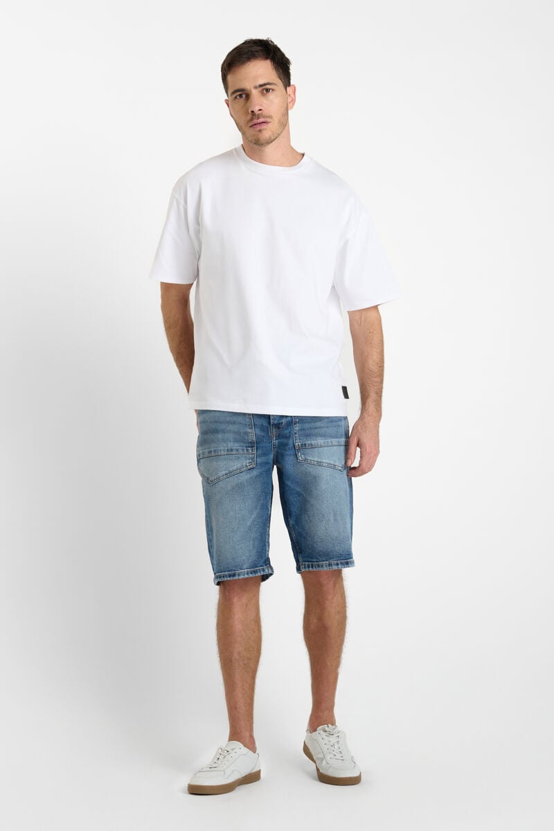 Buttoned denim Bermuda shorts LE TEMPS DES CERISES Blue