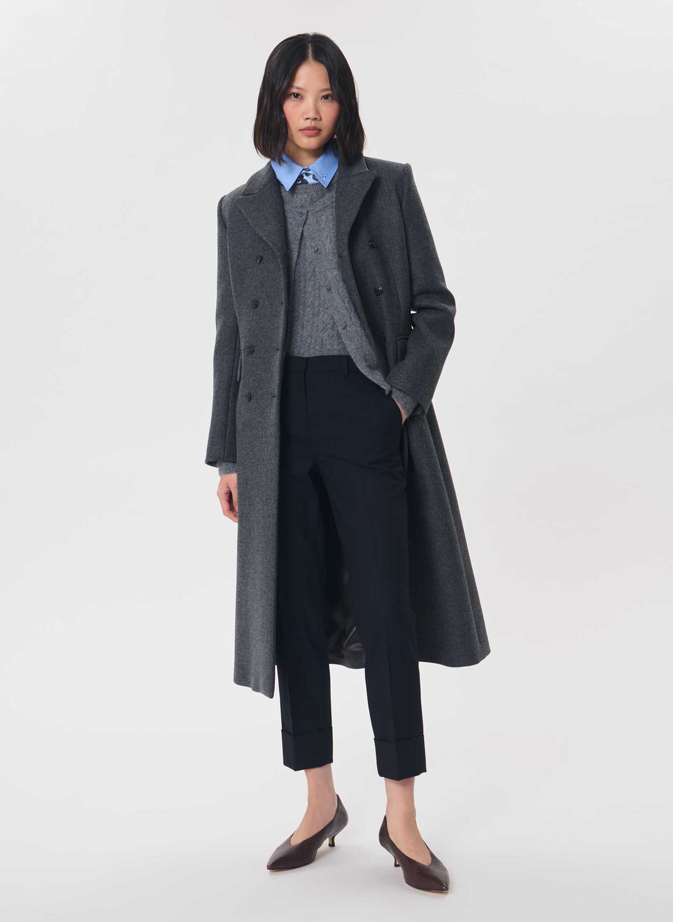Pantalon carotte 7/8 ème uni | Bleu TARA JARMON Femme