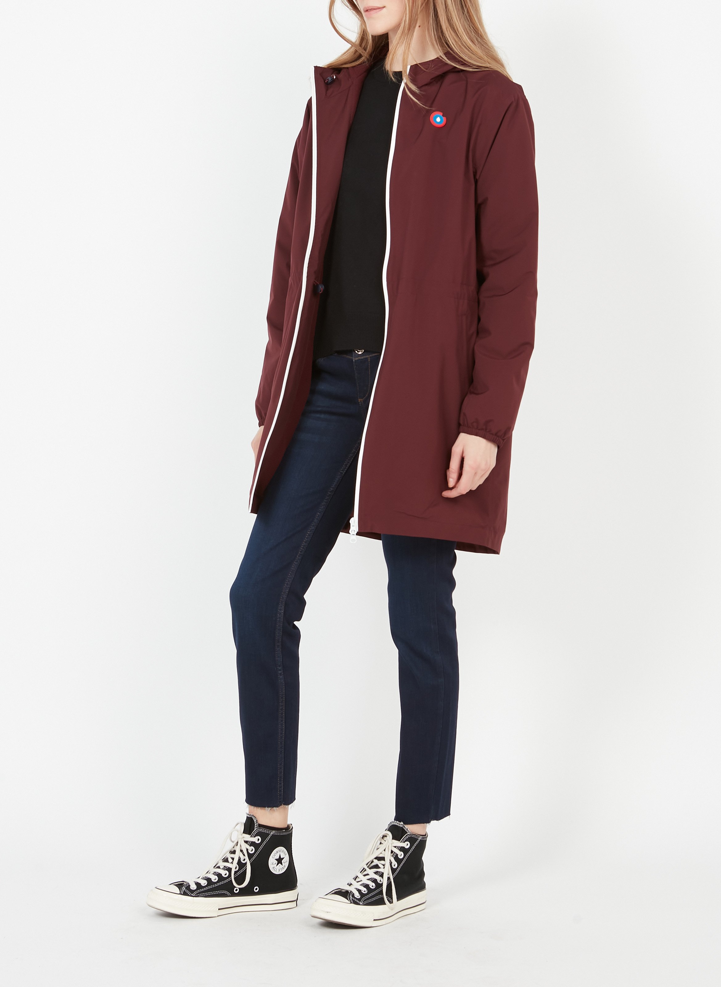 Hooded waterproof windbreaker FLOTTE Plums