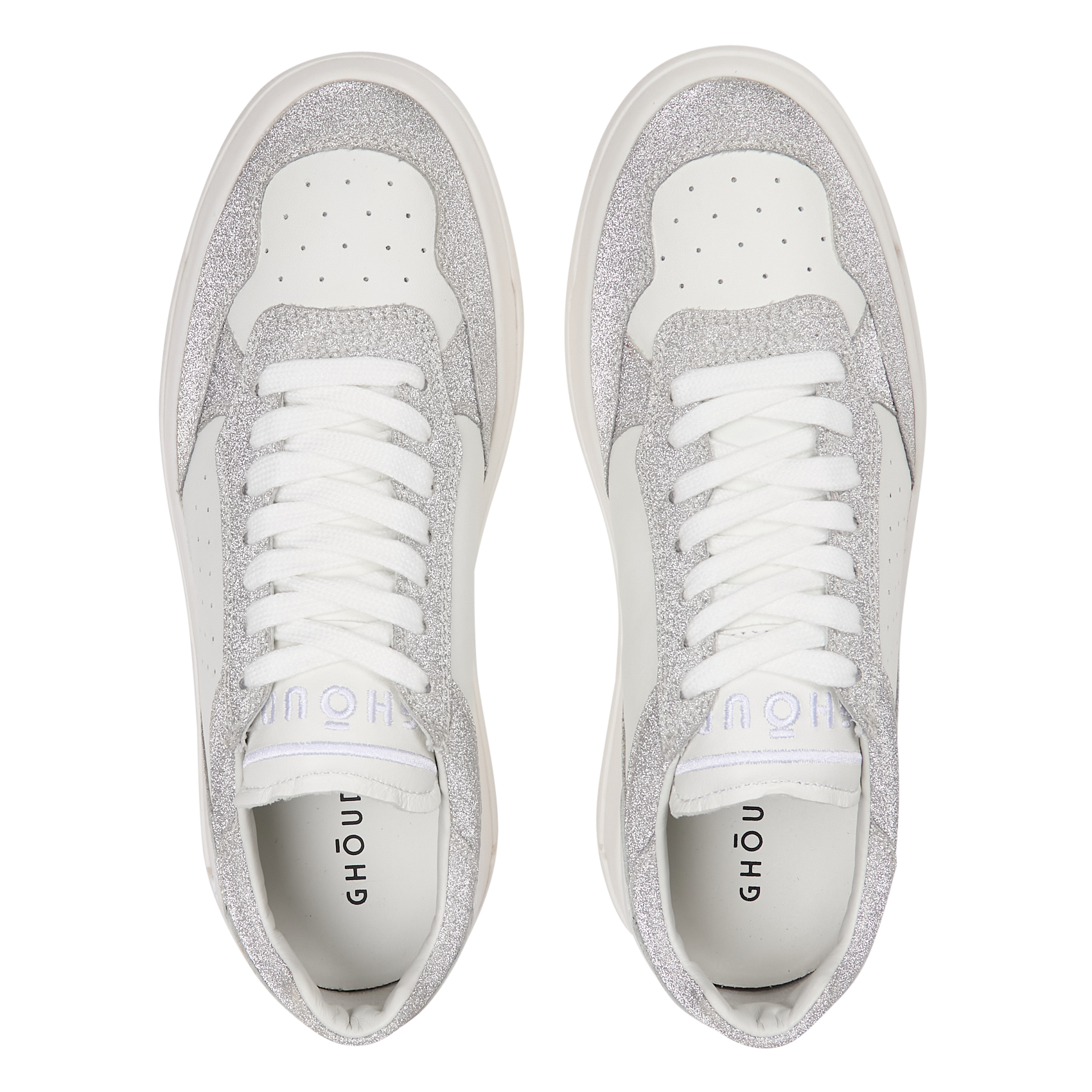 Lage, deels leren sneakers GHOUD VENICE Grijs