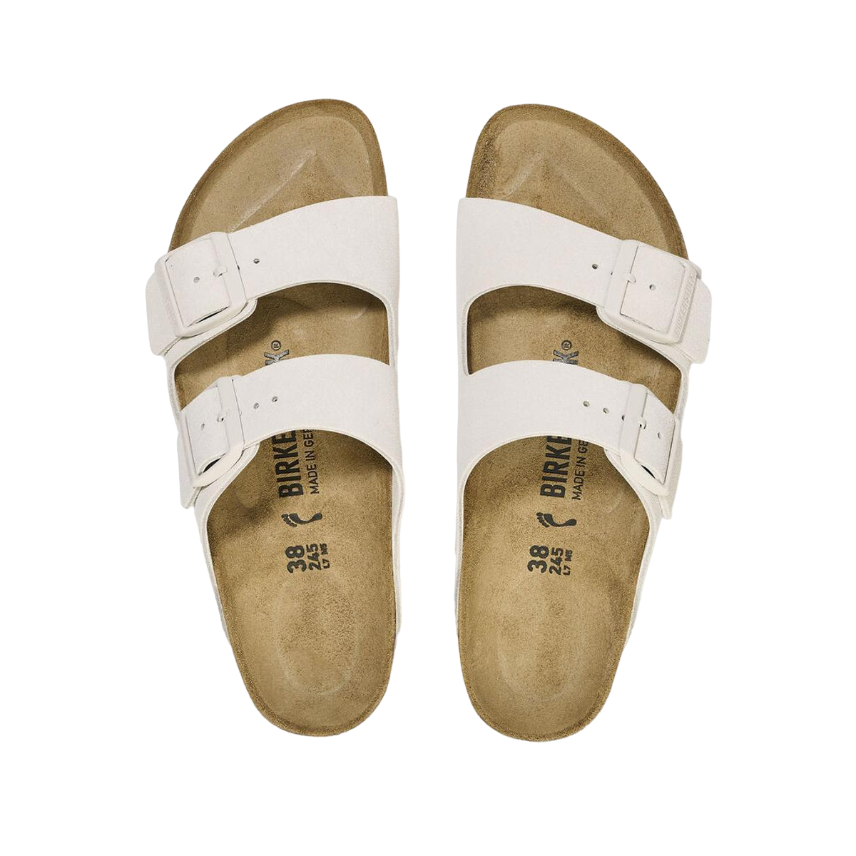 Faux leather sandals BIRKENSTOCK White