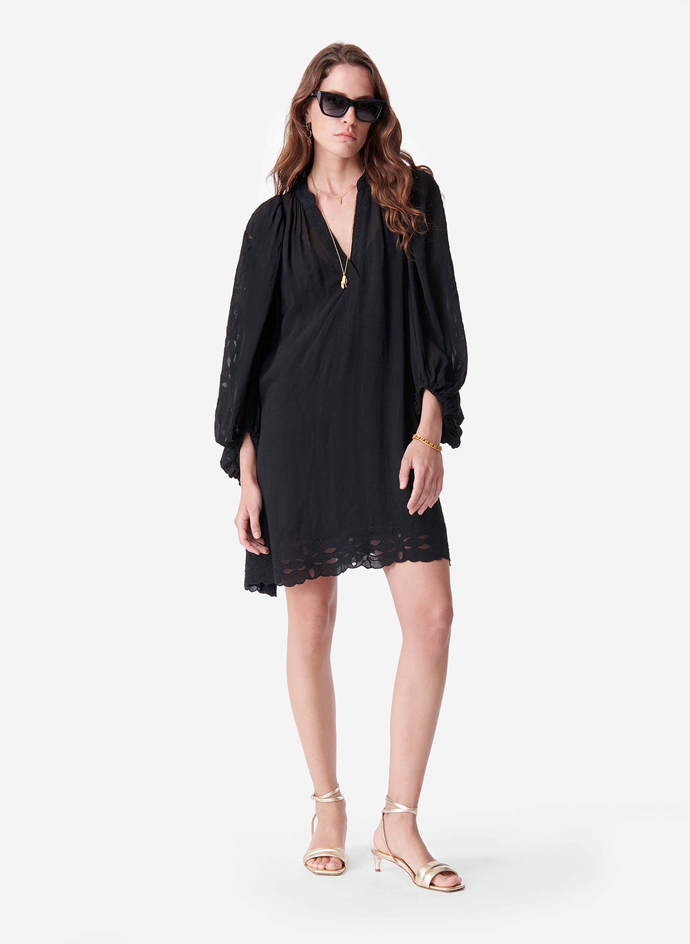 Robe courte col V brodée VANESSA BRUNO