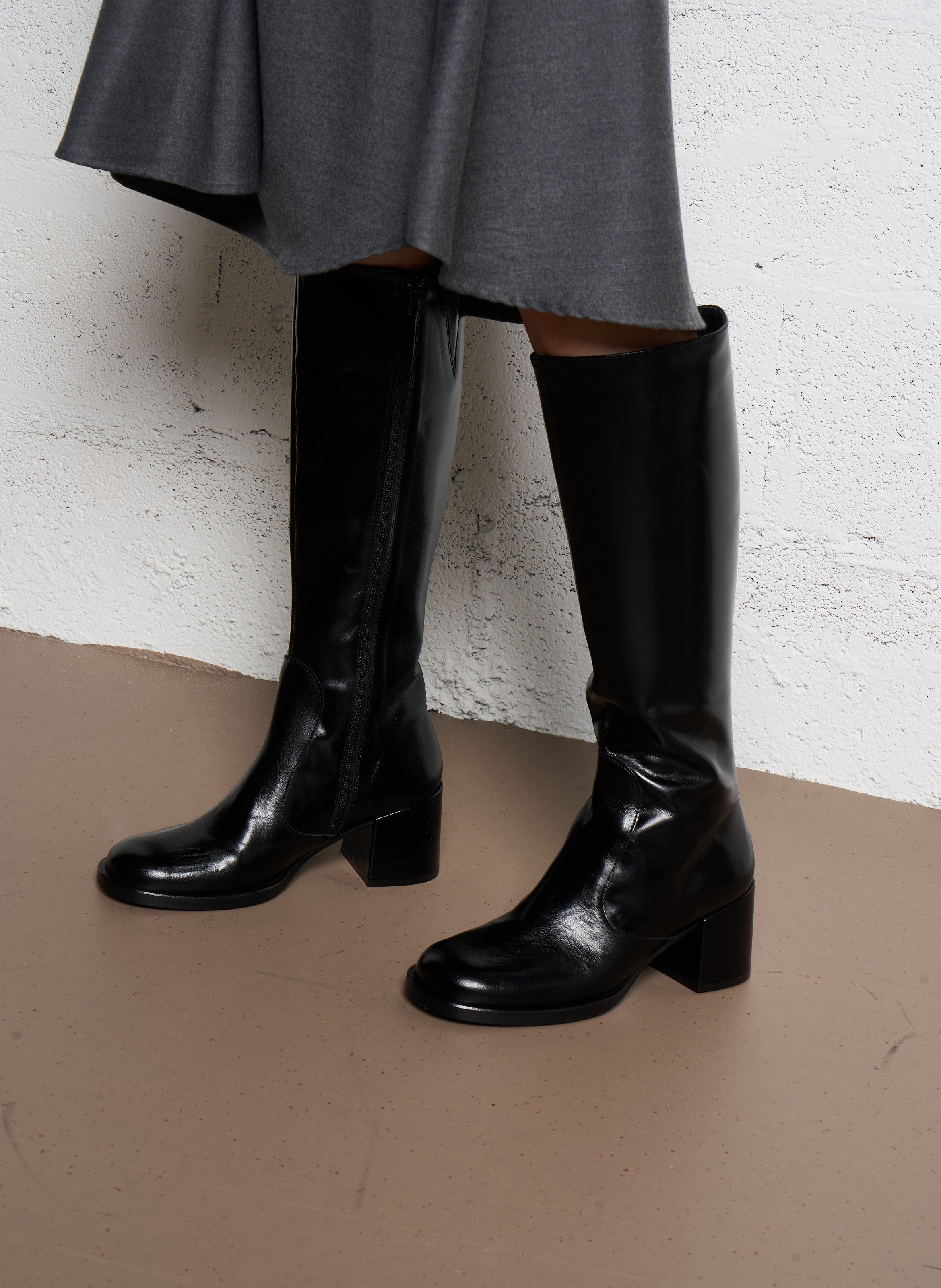 Bottes en cuir Noir