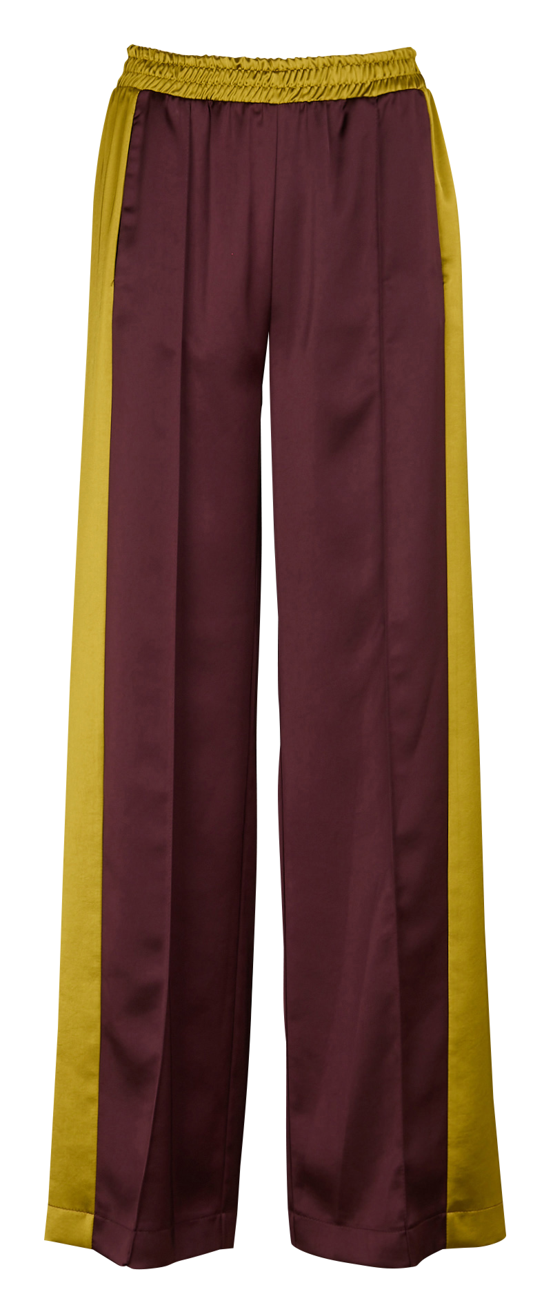 Wijde broek met satijnglans  Melanzana