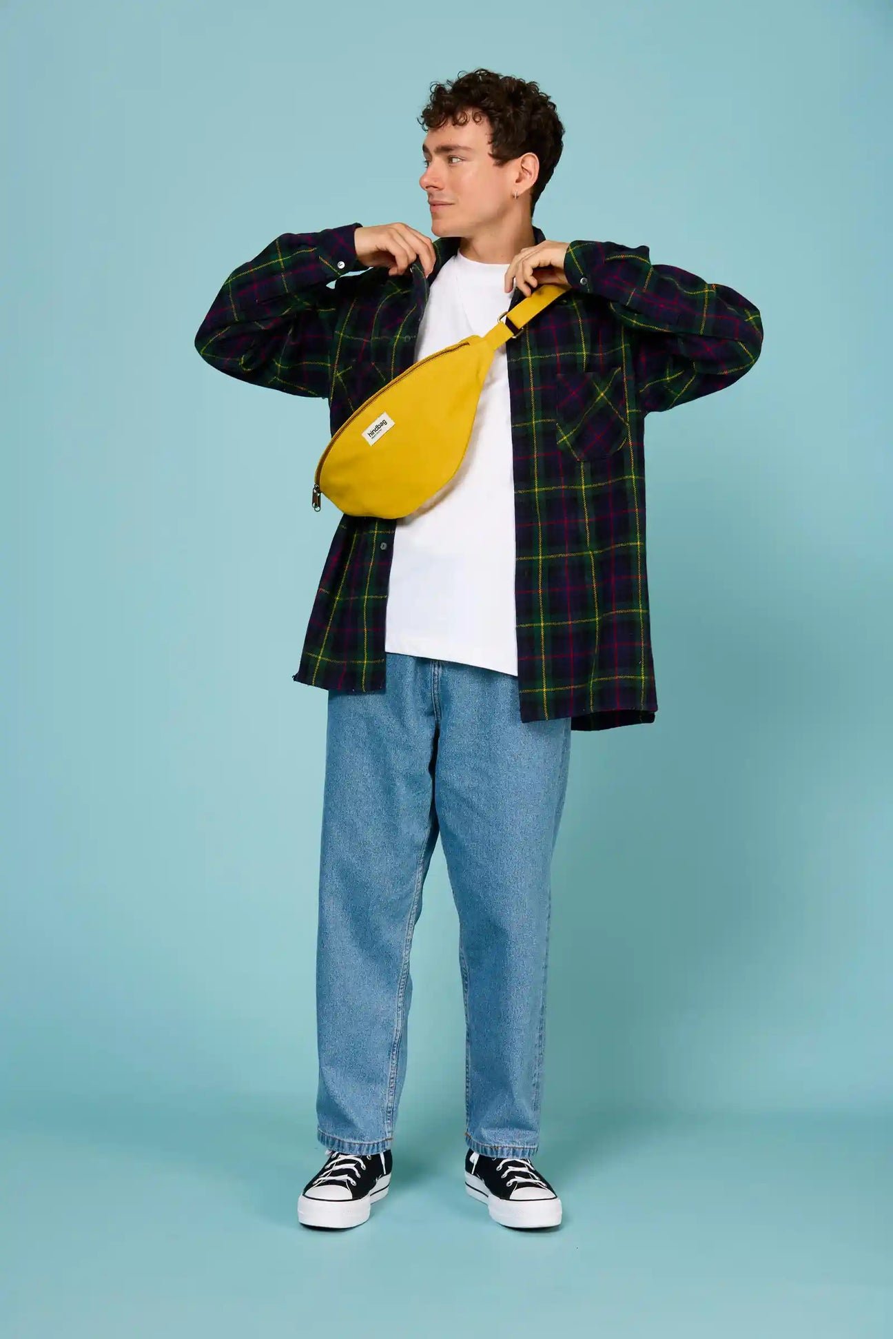 Cotton waist bag Yellow