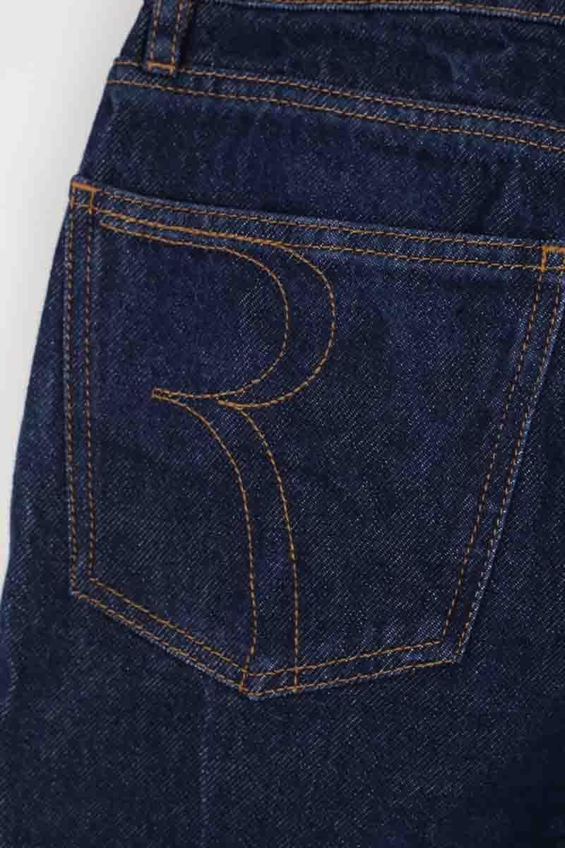 Cotton straight jeans ROUJE - Seconde Main Blue