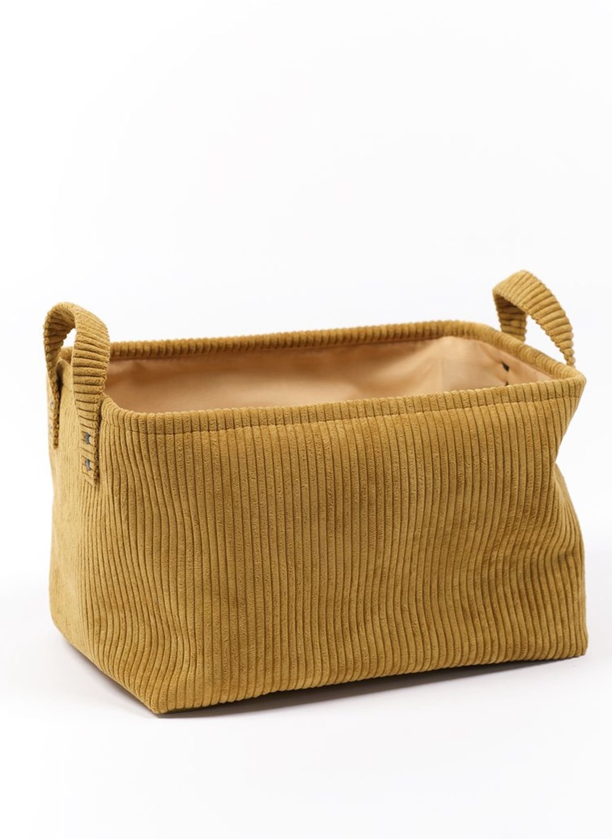 Rectangular velvet storage basket FACTORY Brown