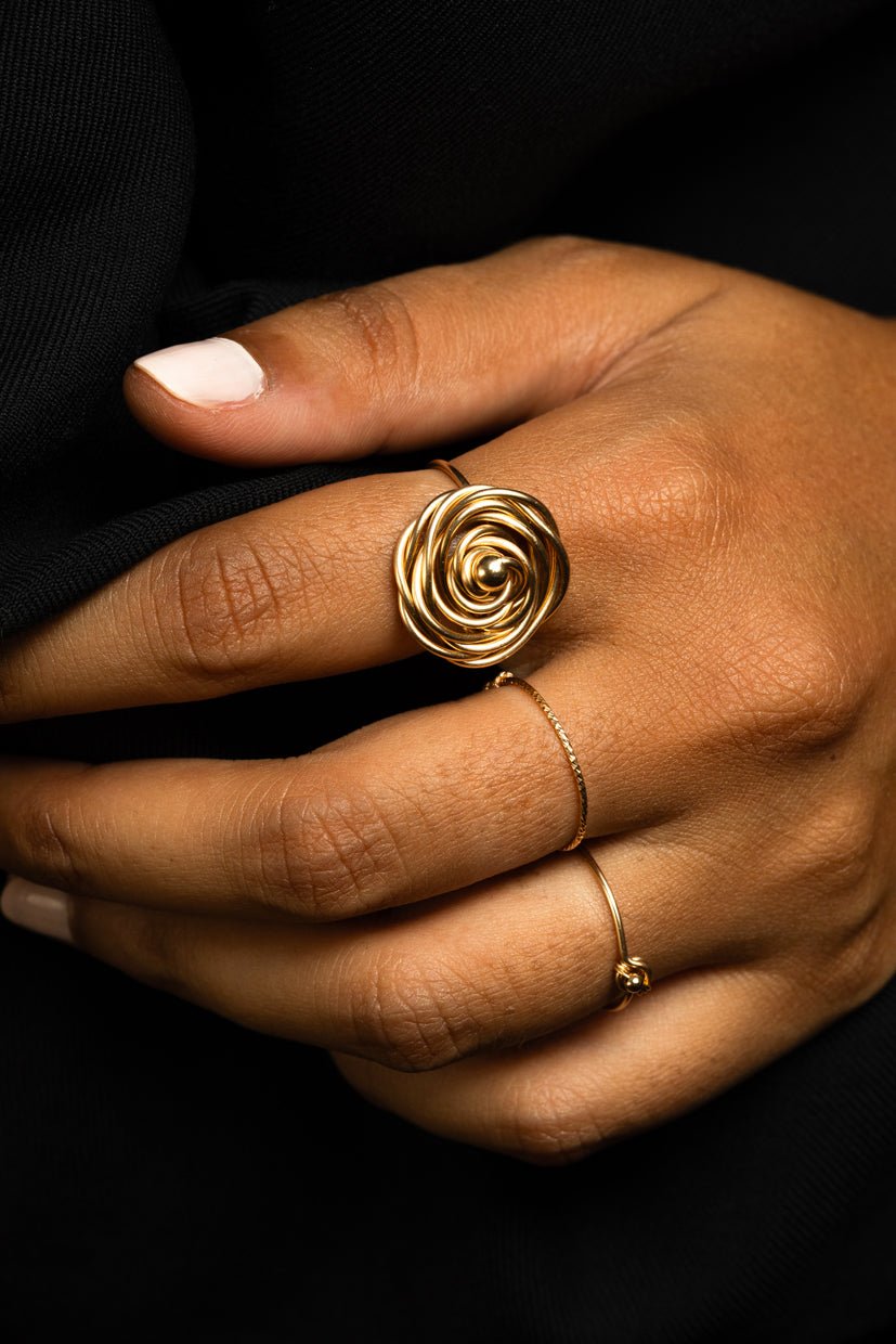 Maxi bague rosa - or YAY Doré