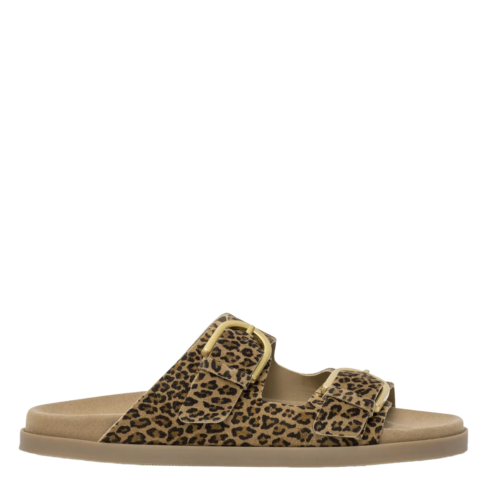 Flache Sandalen aus bedrucktem Veloursleder BOCAGE Mehrfarbig