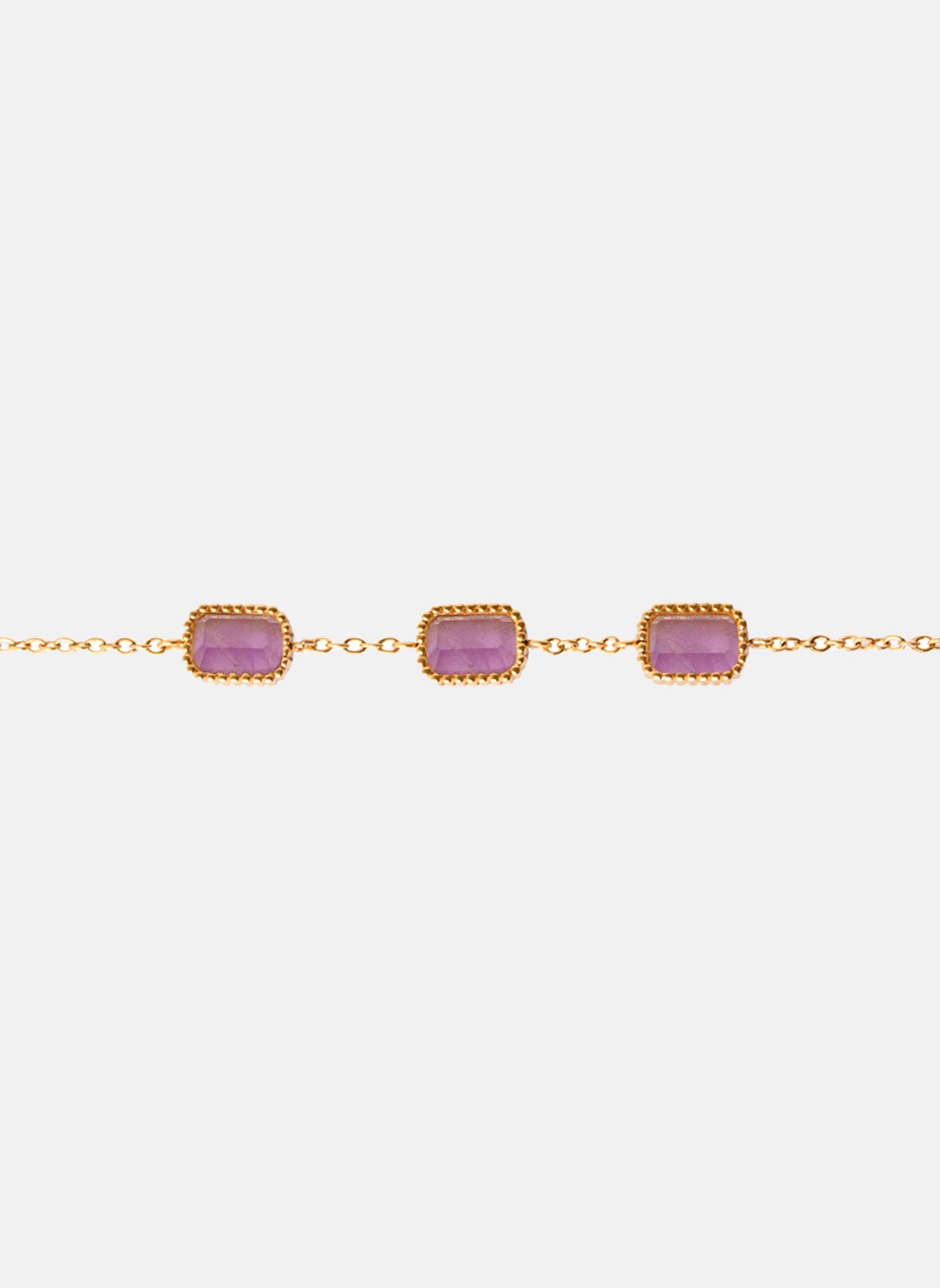 Chain bracelet Eurybie AEC Paris Purple