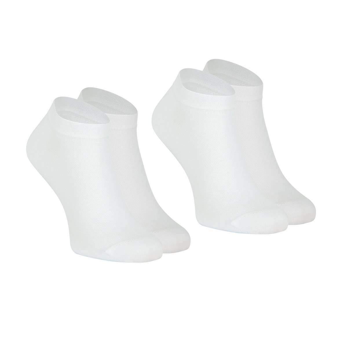 Set of 2 pairs of men's essential combed cotton ankle socks by Eminence EMINENCE White