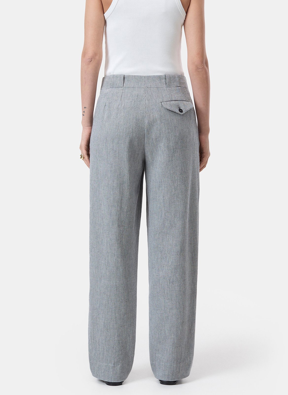 Wide leg printed pleated pants CLOSED Grey