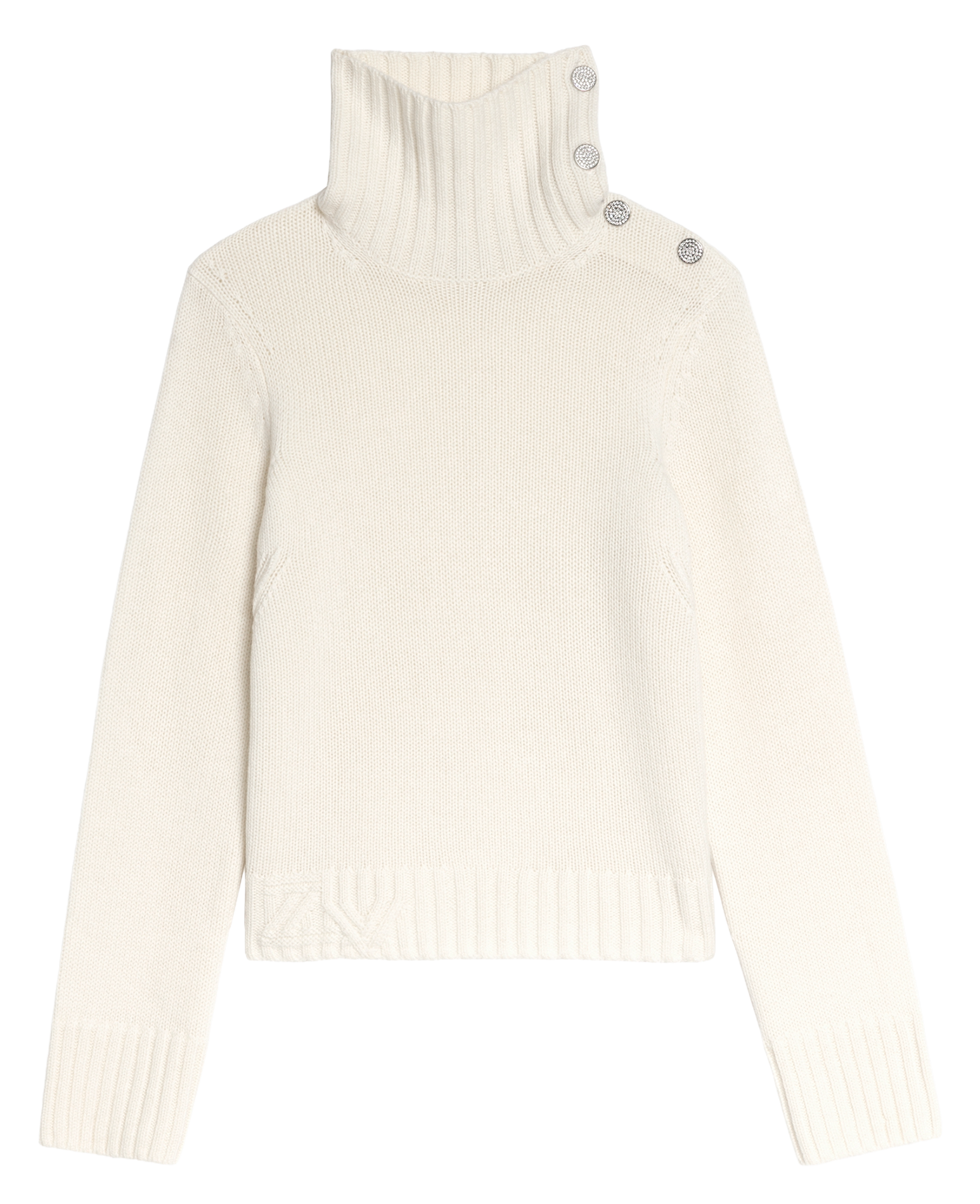 Pull col montant en cachemire  ZADIG&VOLTAIRE Blanc