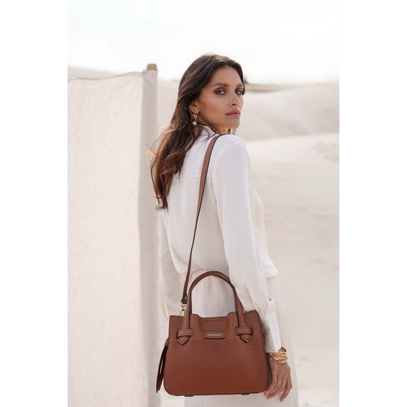Handbag - cowhide leather POURCHET Brown