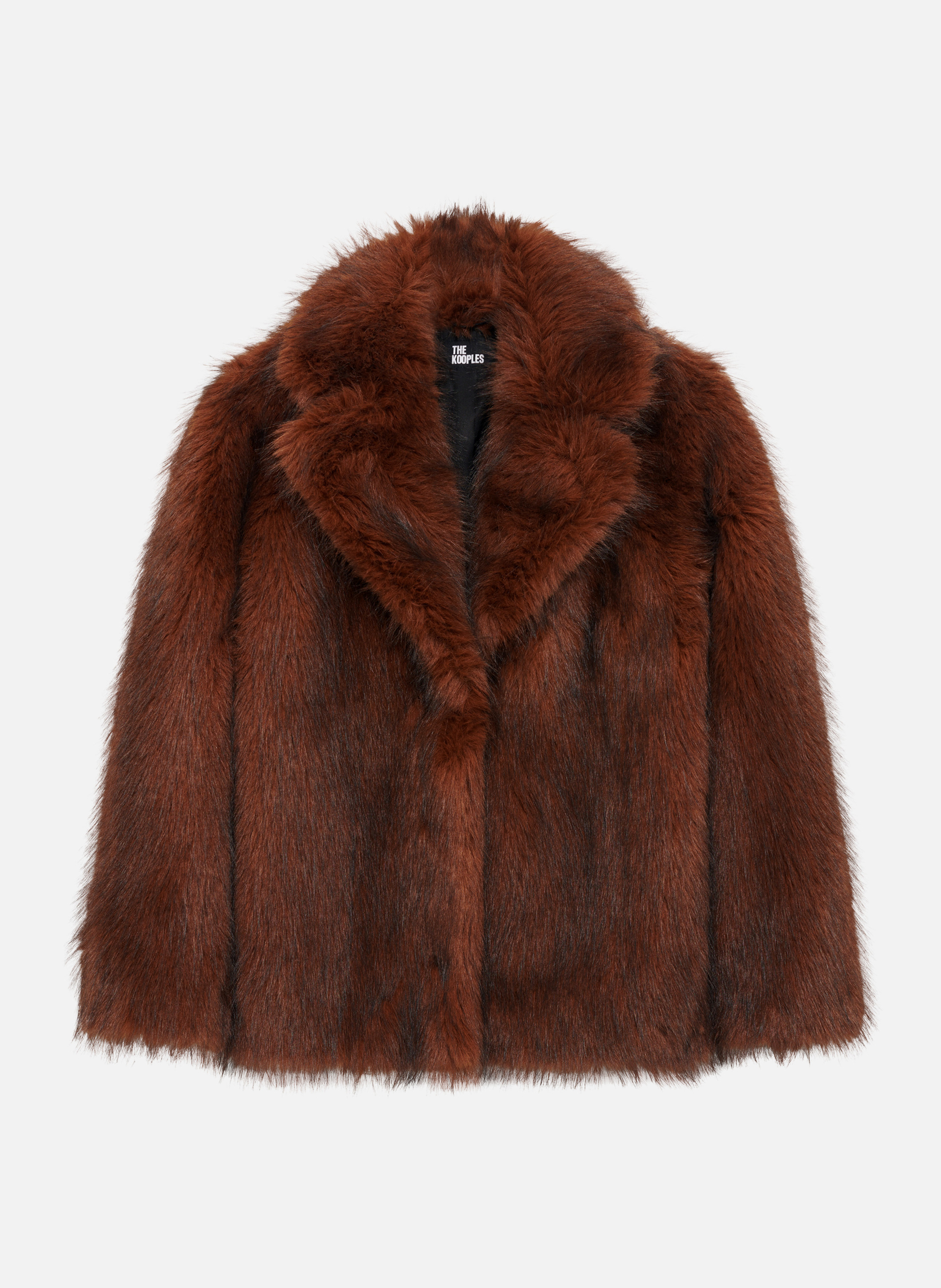 Short faux fur coat THE KOOPLES Brown