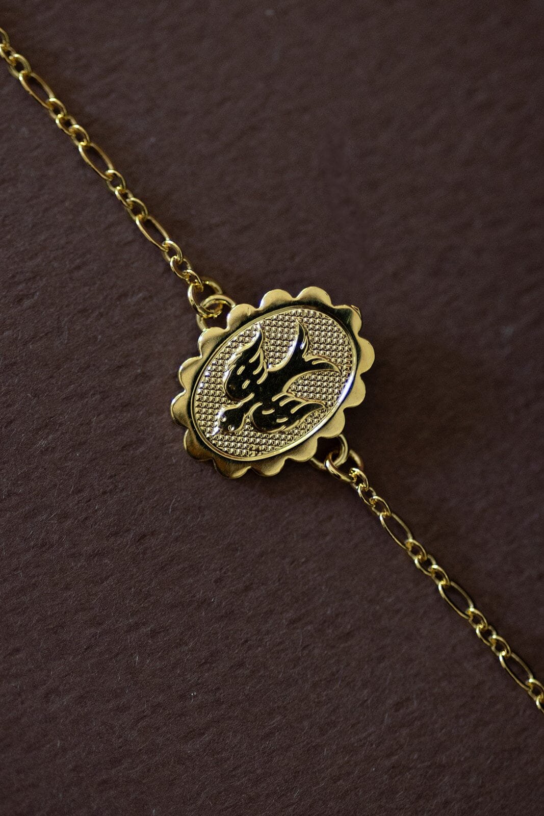 Dove gold-plated bracelet MONSIEUR SIMONE Golden