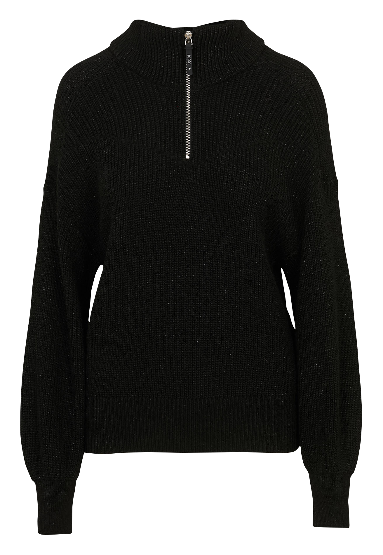 Maglione a collo alto con zip I CODE Nero