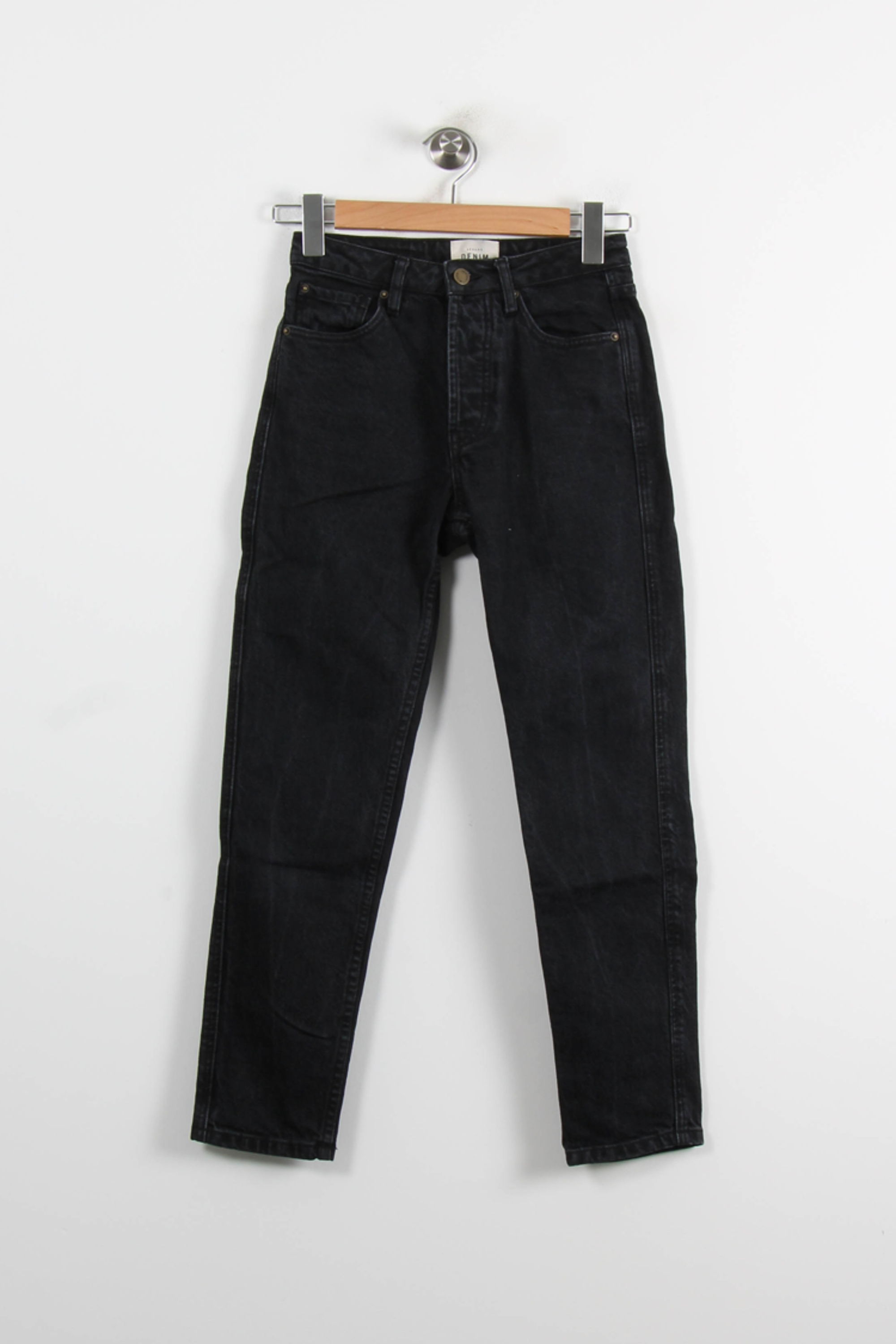 Cropped slim jeans with studs SEZANE - Seconde main Black