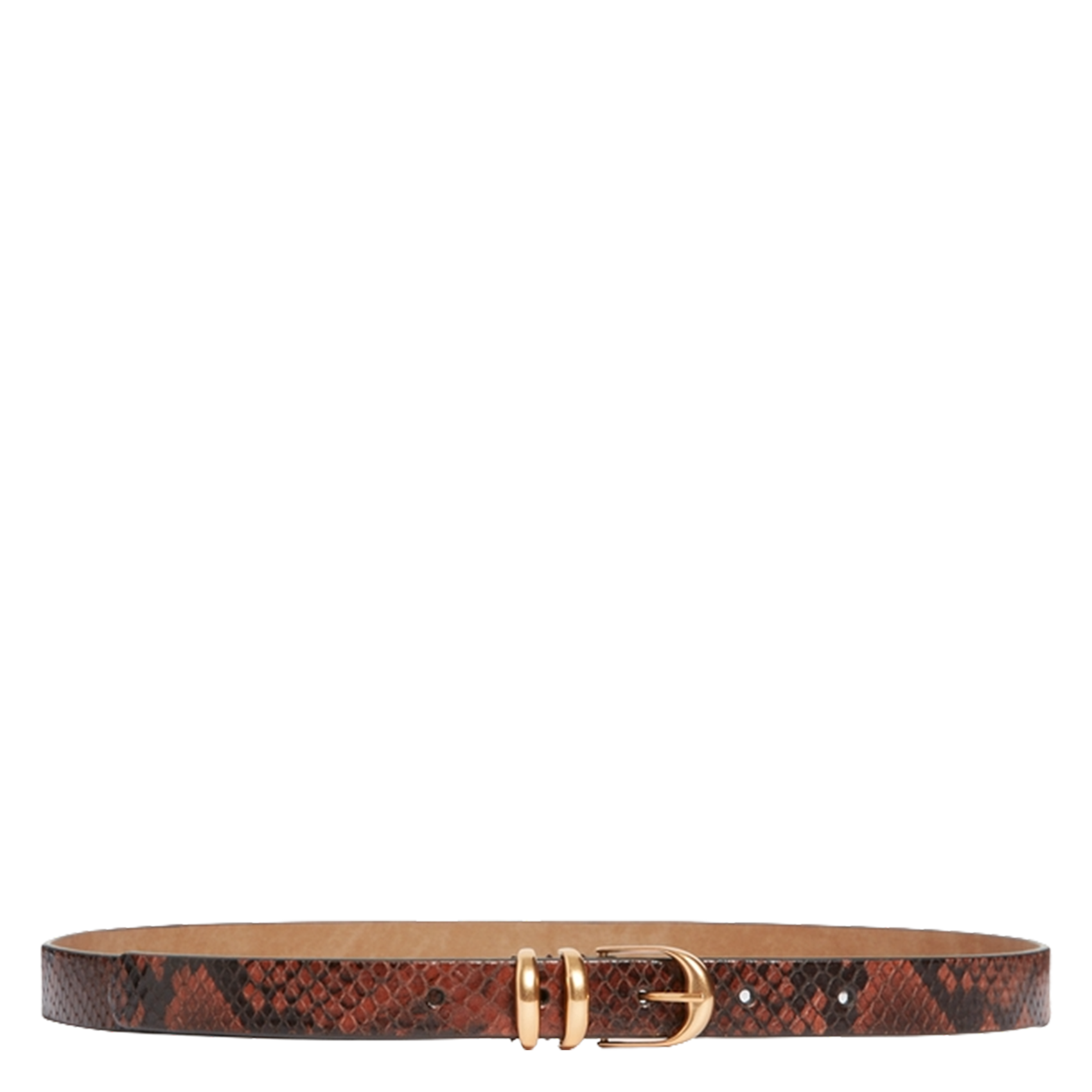 Octobre printed leather belt VANESSA BRUNO Brown