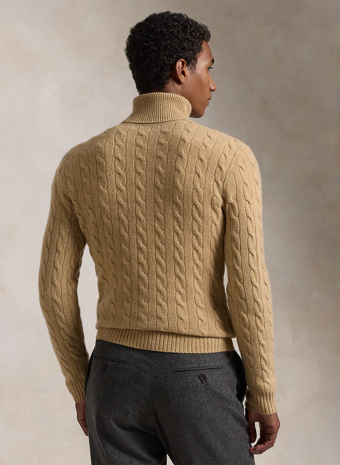 High-neck wool-blend sweater POLO RALPH LAUREN Brown