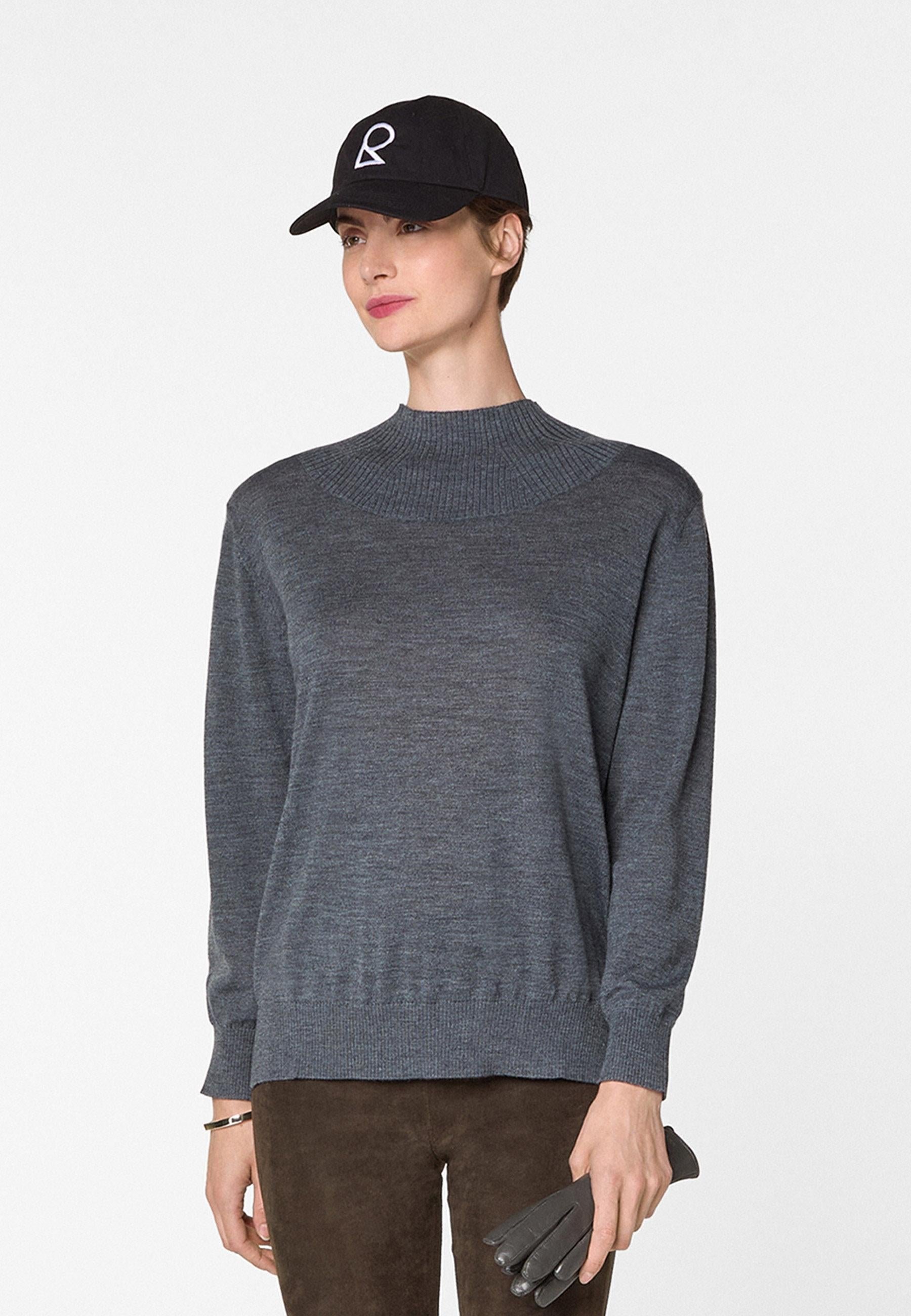 High-neck merino wool sweater RODIER Grey