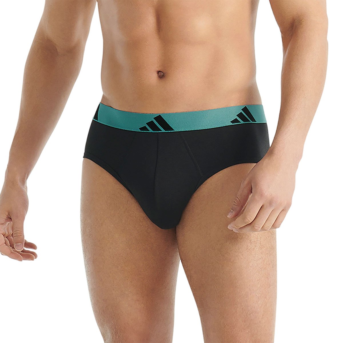 Set of 3 men's active flex cotton adidas sport briefs ADIDAS UNDERWEAR Black