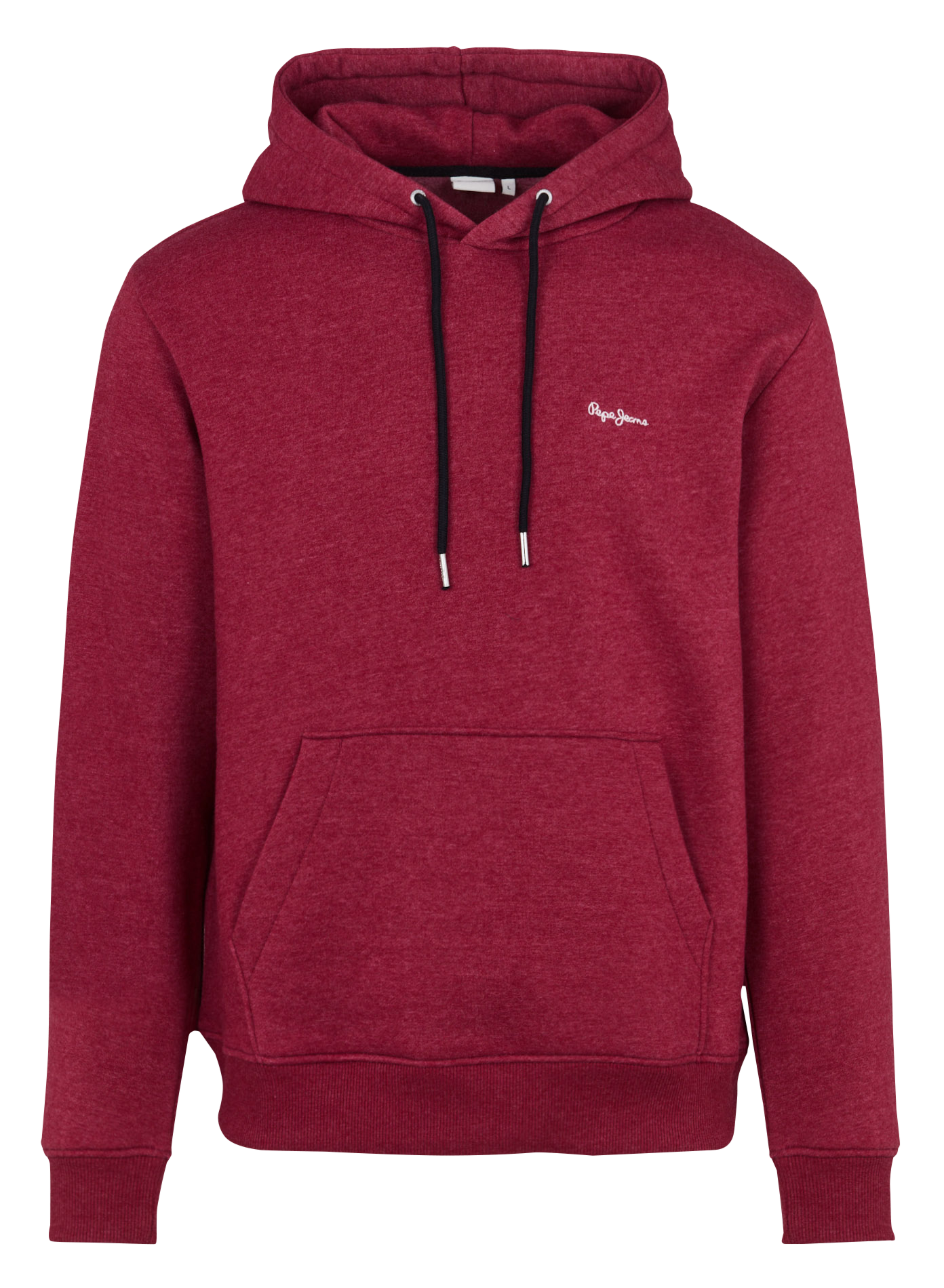 Sweat droit à capuche brodé en coton mélangé PEPE JEANS Rouge