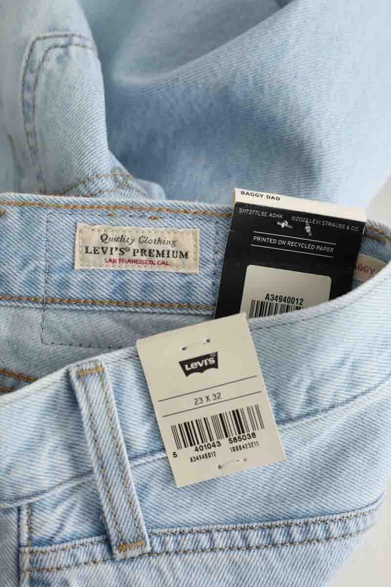 Straight cotton-blend pants LEVI'S - Seconde main Blue