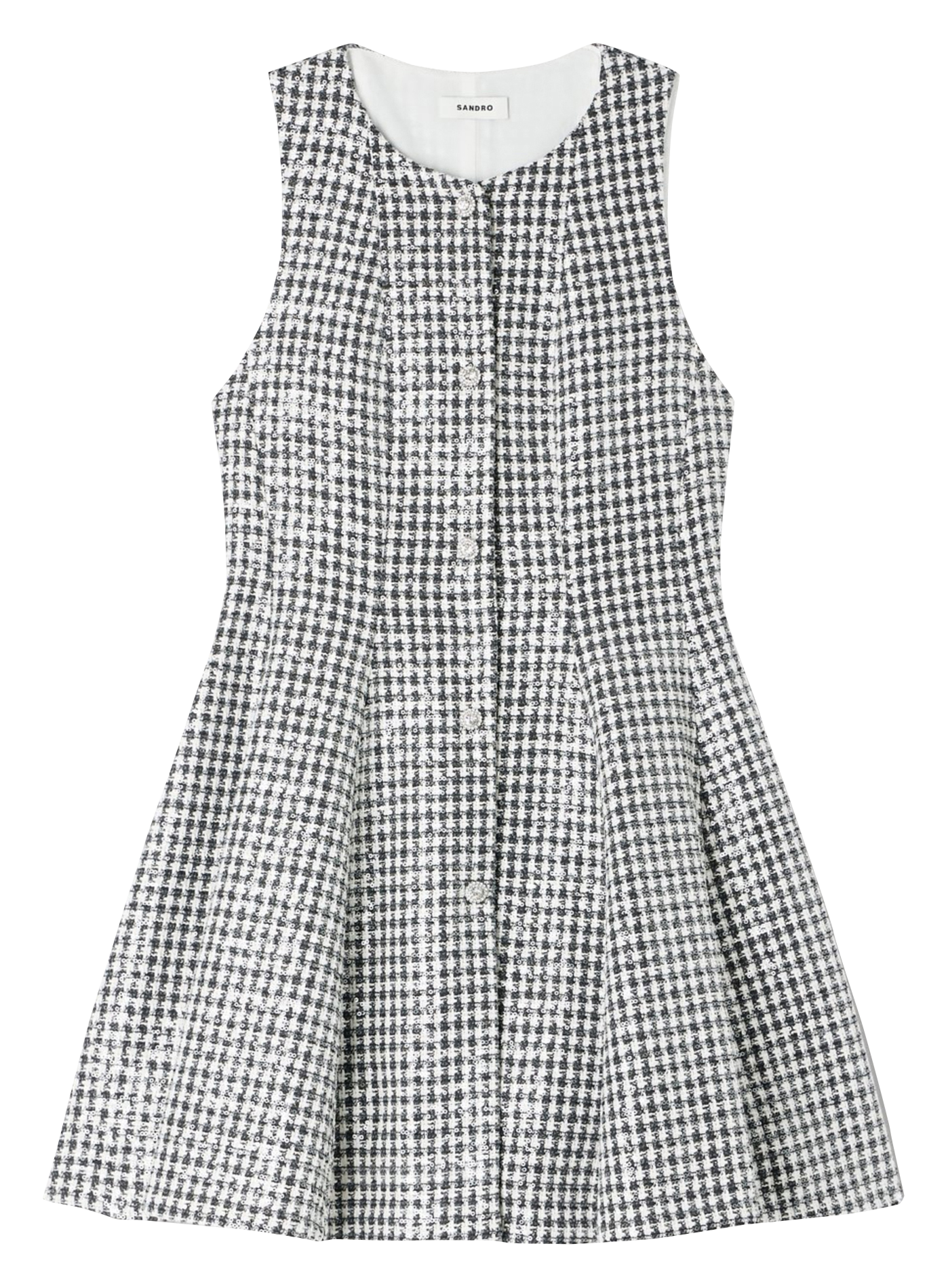 Robe courte col rond SANDRO Noir