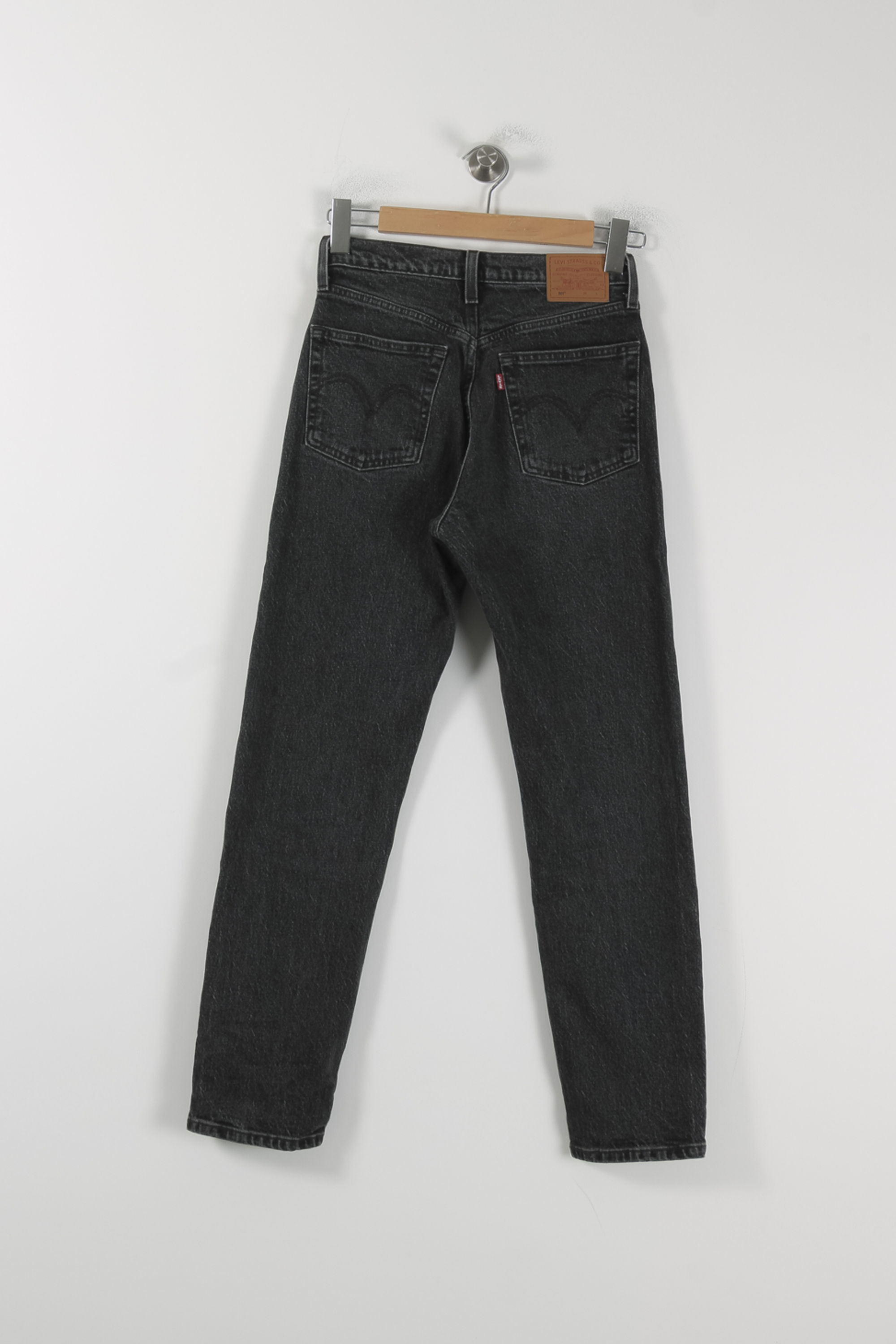 Cropped slim jeans with studs LEVI'S - Seconde main Grey