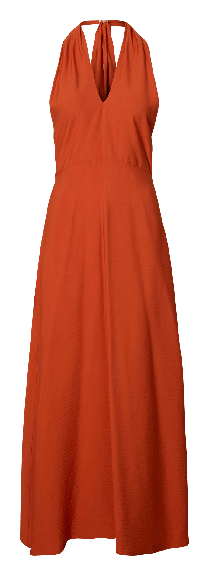 Fitted long dress SELECTED Brown