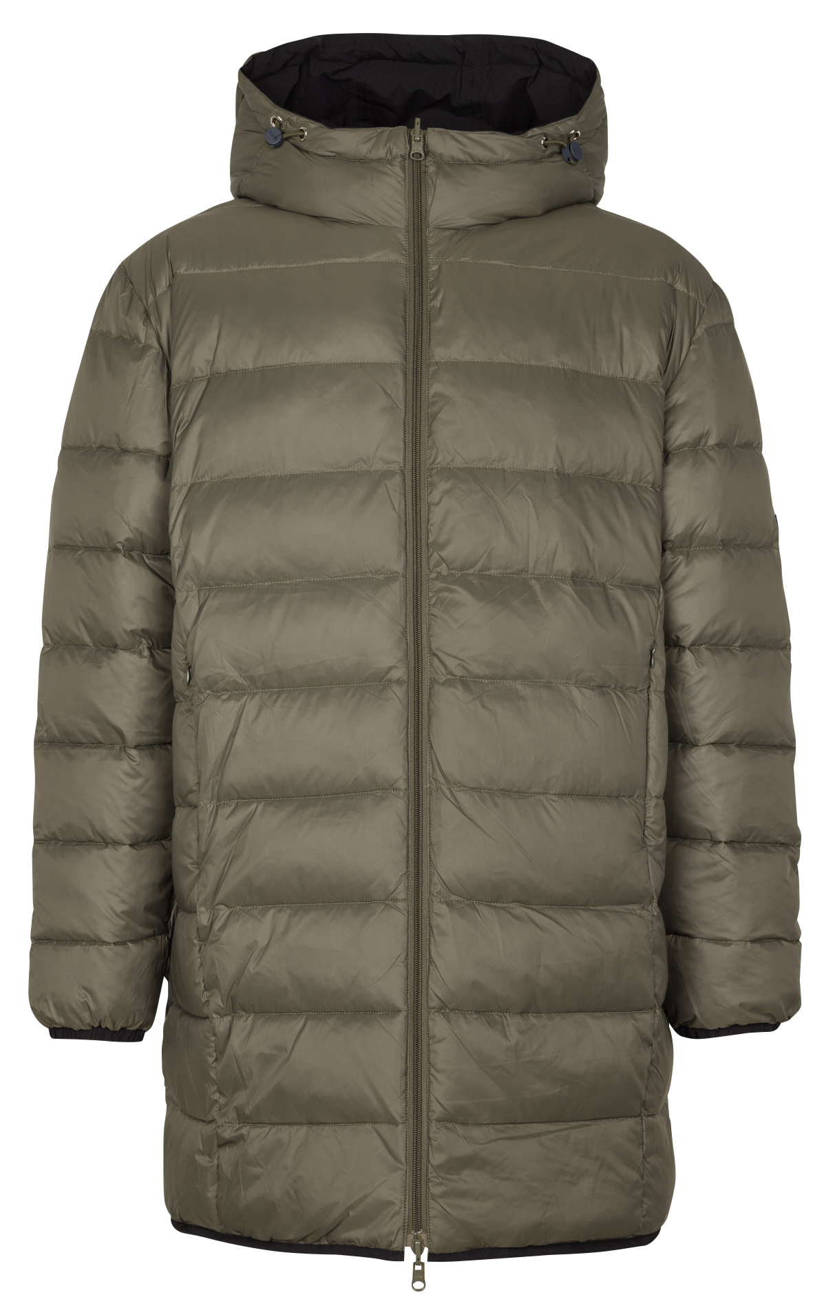 Langer Steppmantel mit Stehkragen, wendbar FLOTTE Schwarz