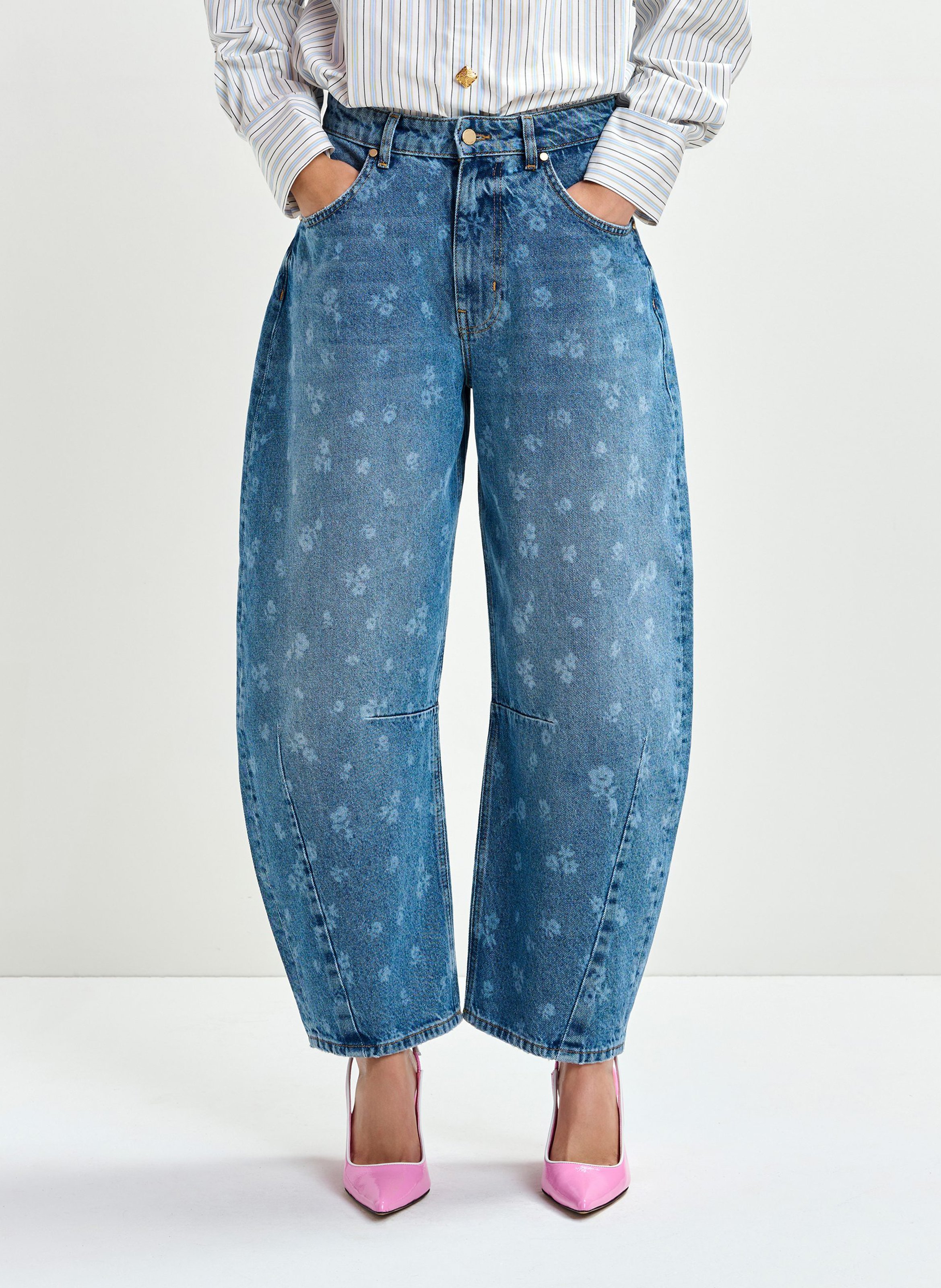 Jean ballon en coton ESSENTIEL ANTWERP Bleu