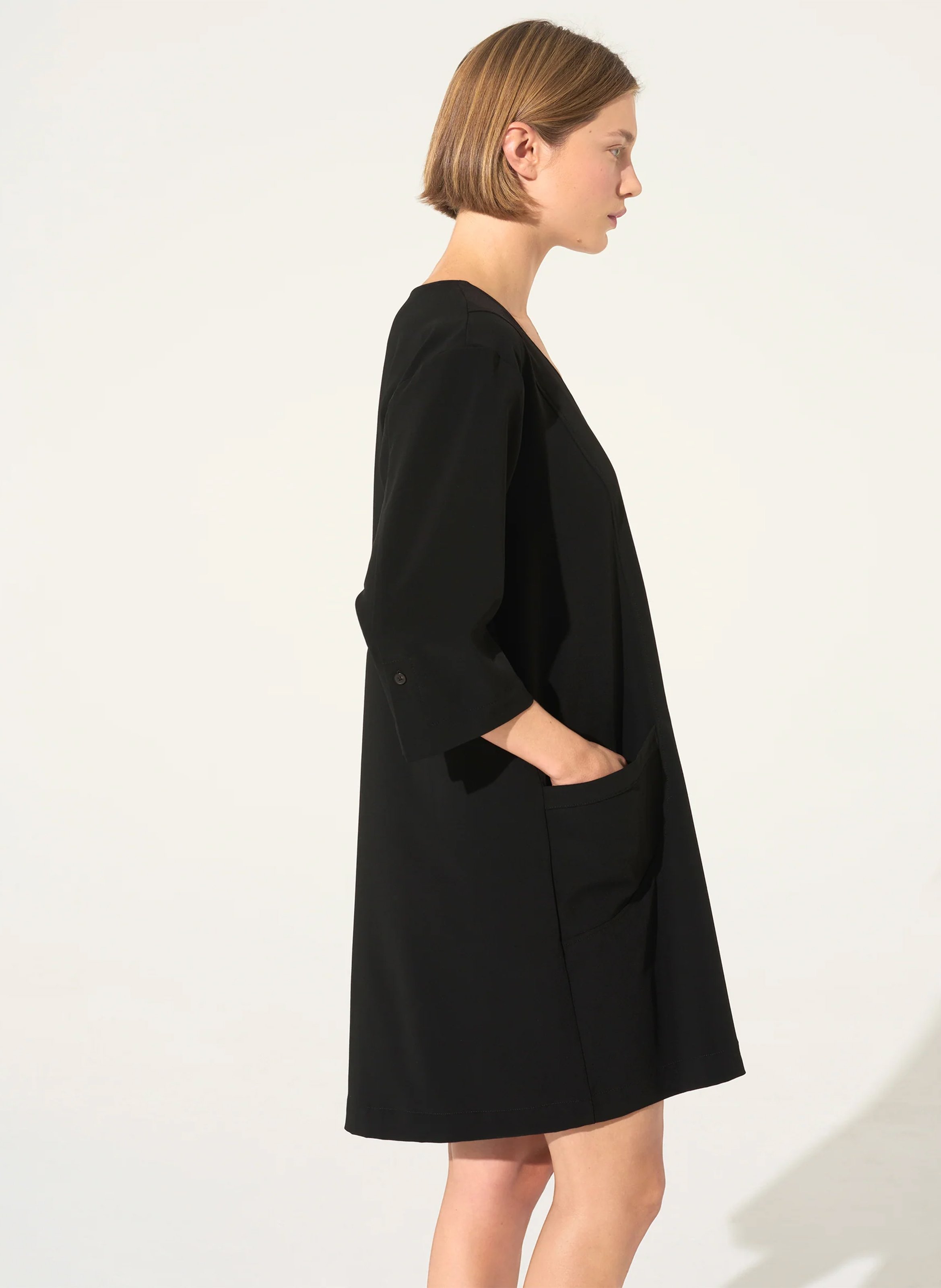 Robe oversize en fibres recyclées mélangées ACOTE Noir