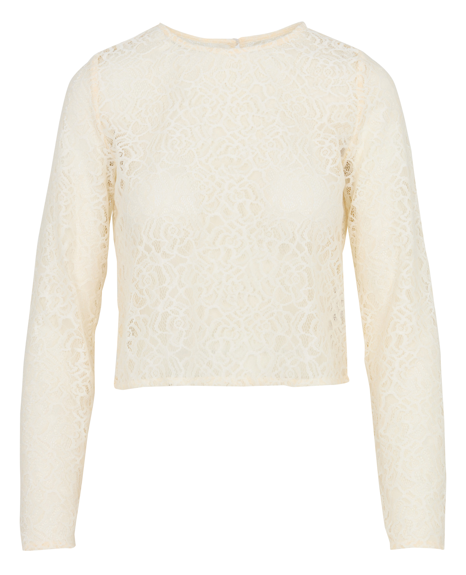 Top en dentelle court DES PETITS HAUTS Beige
