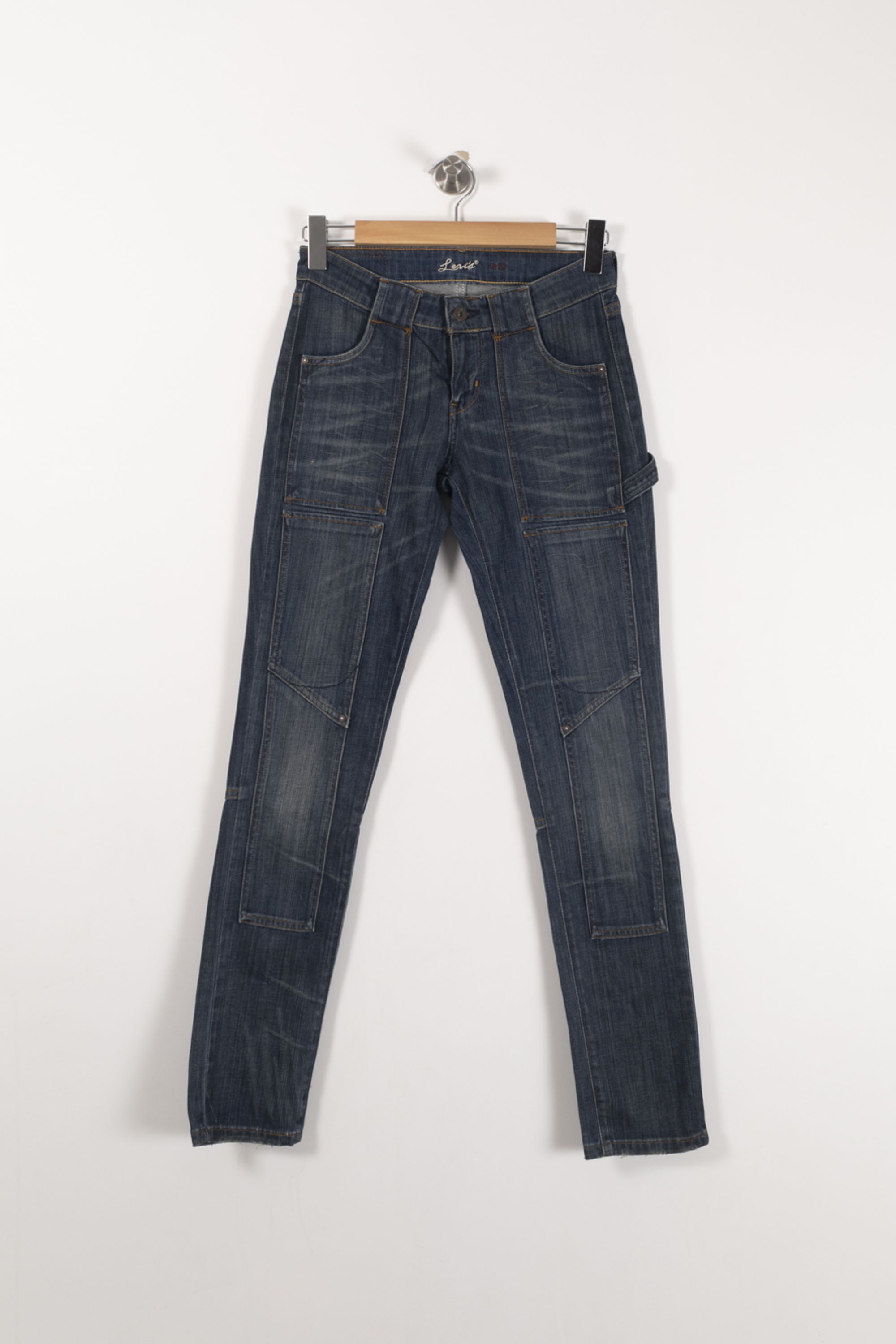 Cropped slim jeans with studs LEVI'S - Seconde main Blue