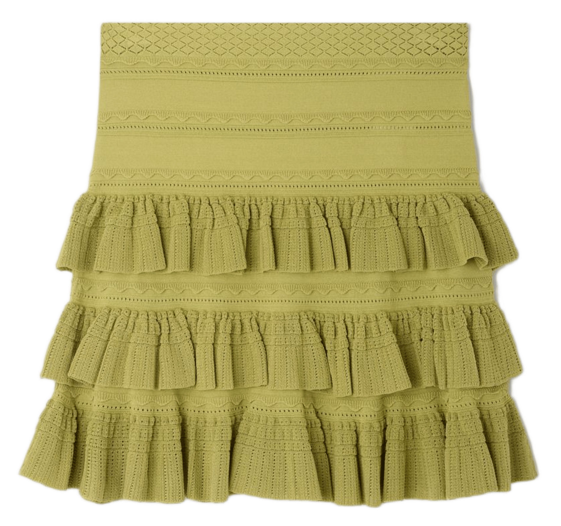 Korte rok met volants SANDRO Groen