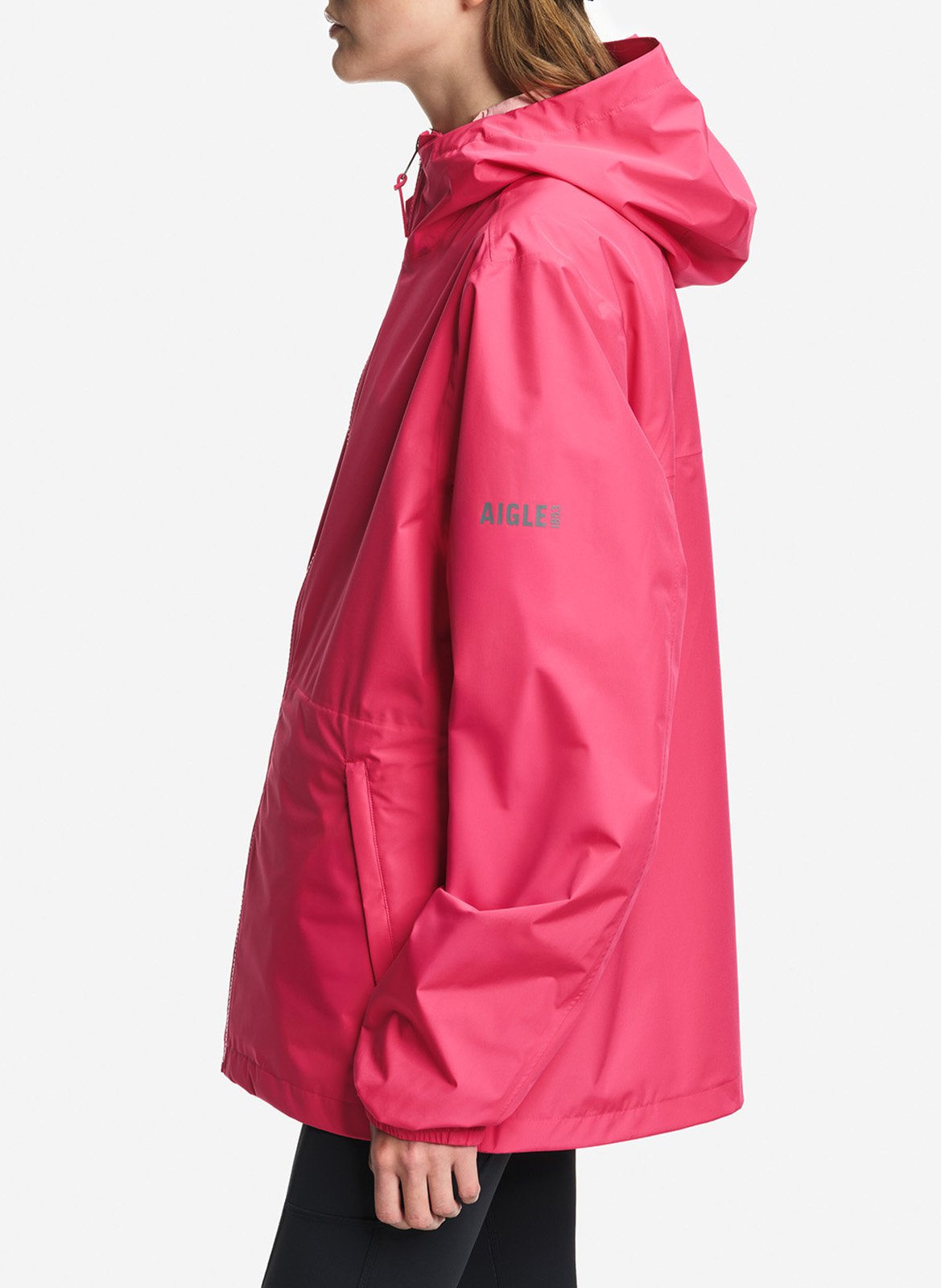 Veste coupe-vent unie à capuche AIGLE Rose