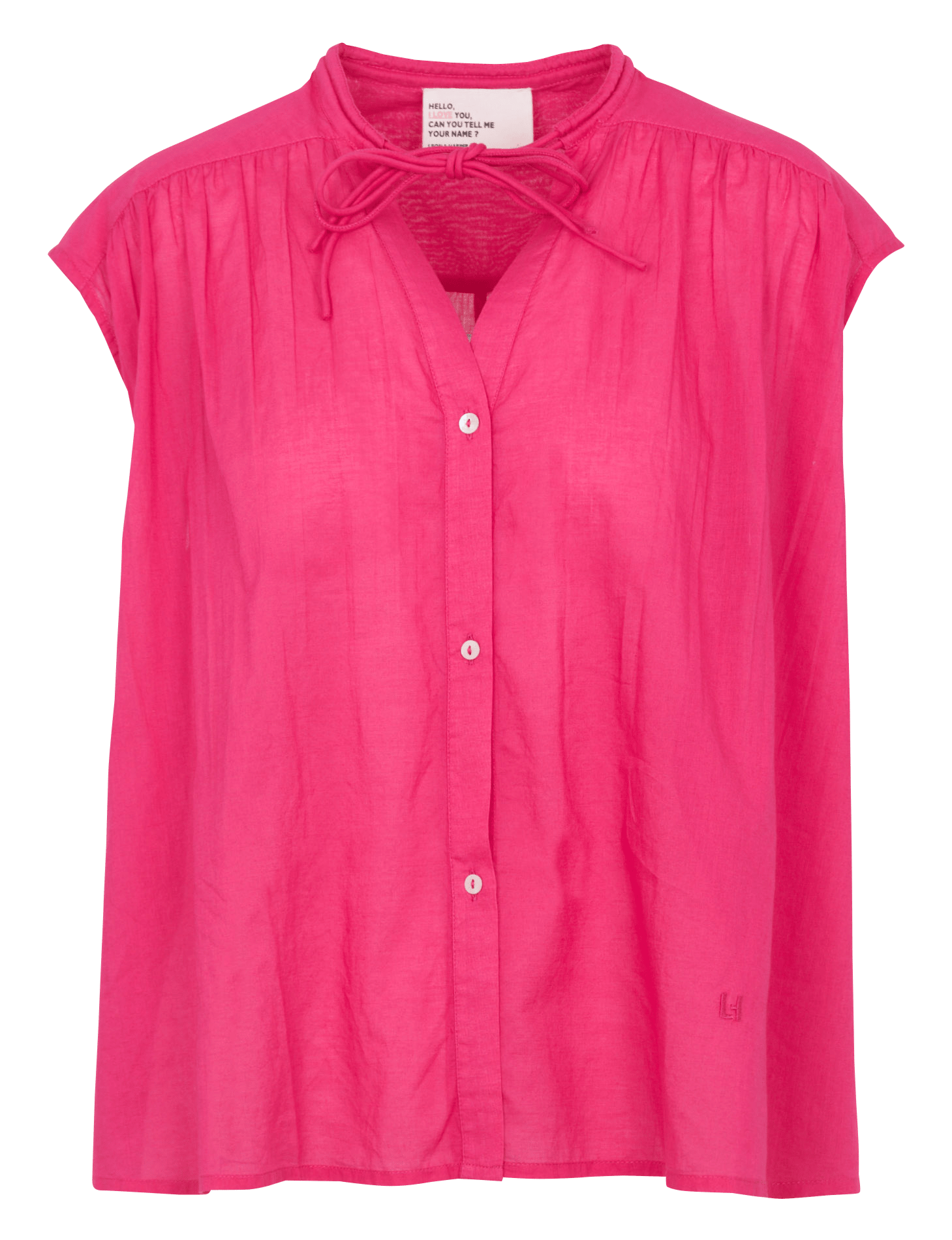Blouse ample sans manches unie LEON & HARPER Rose