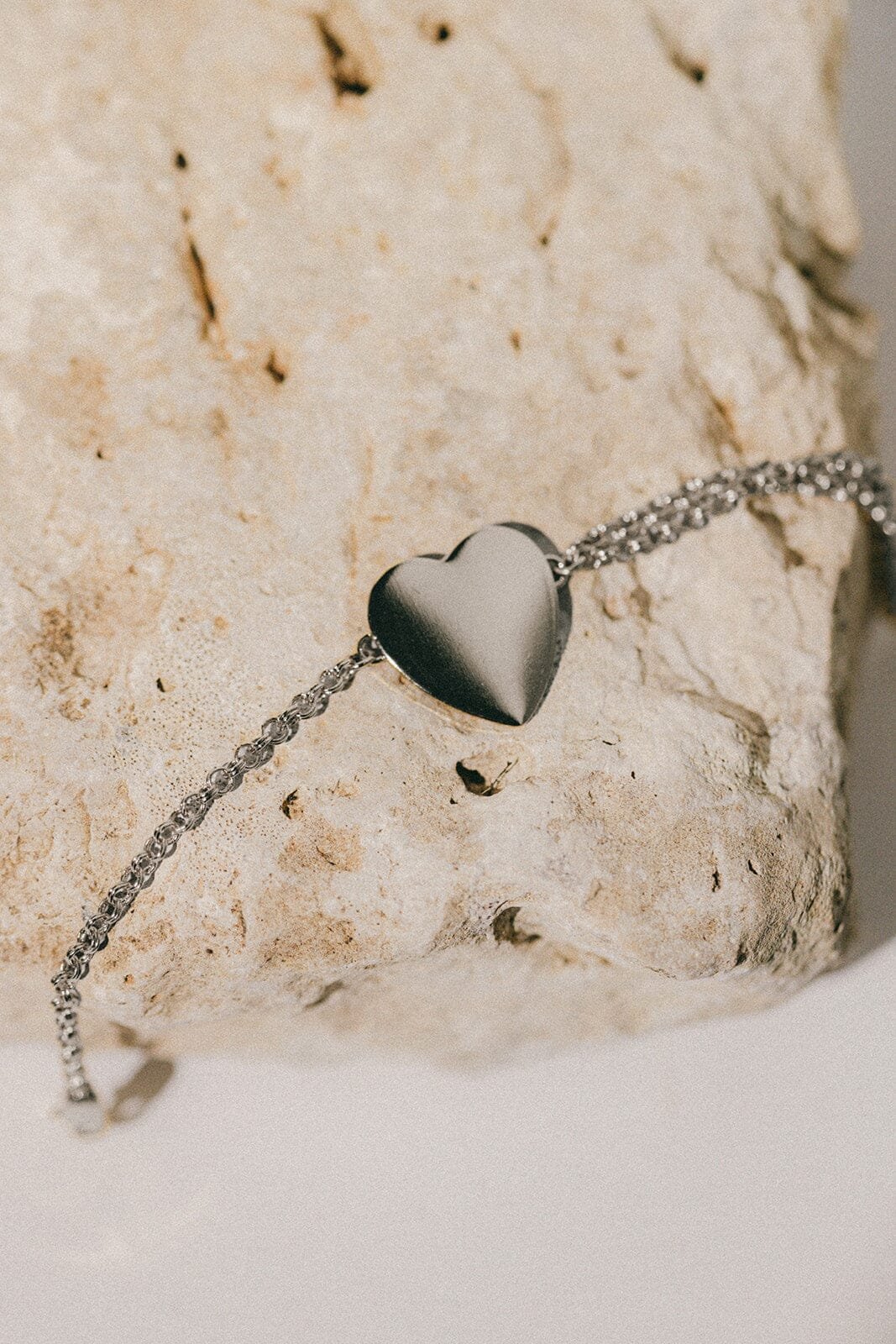 Silver-plated heart bracelet MONSIEUR SIMONE Silver