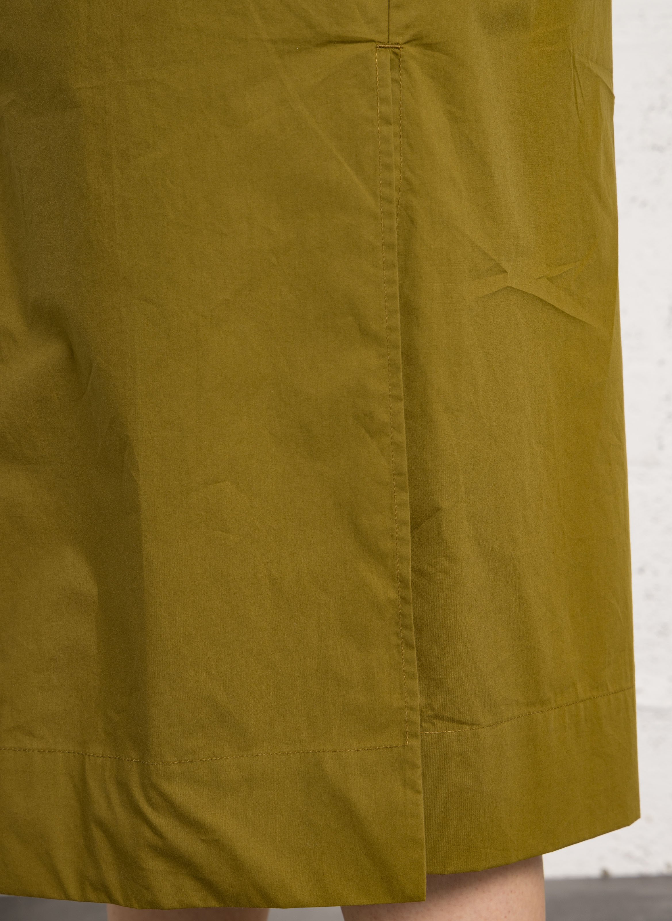 Organic cotton round neck midi dress SOEUR Green